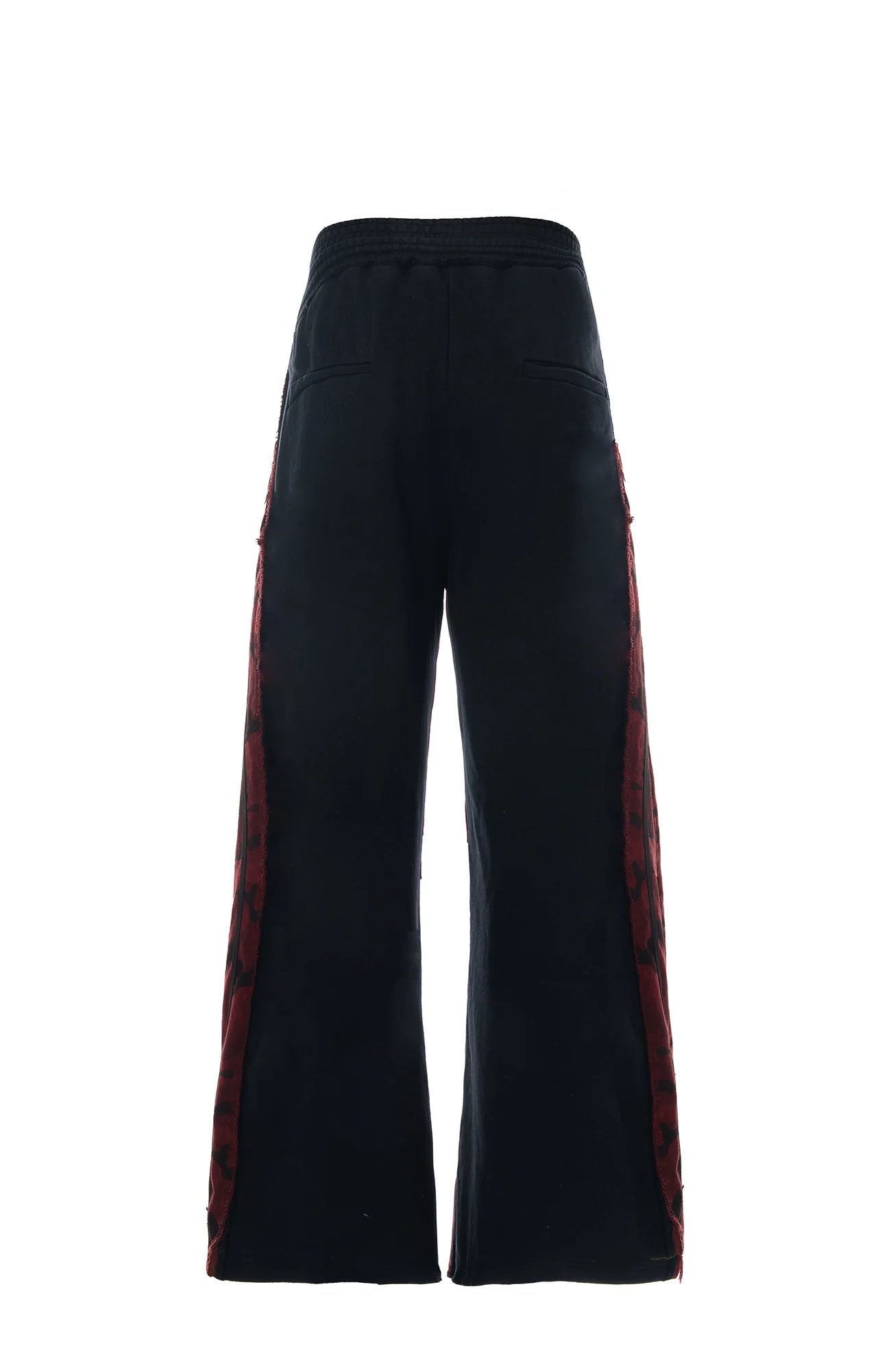 MOGONGSHE Camo Contrast Panel Double-Waist Oversized Sweatpants