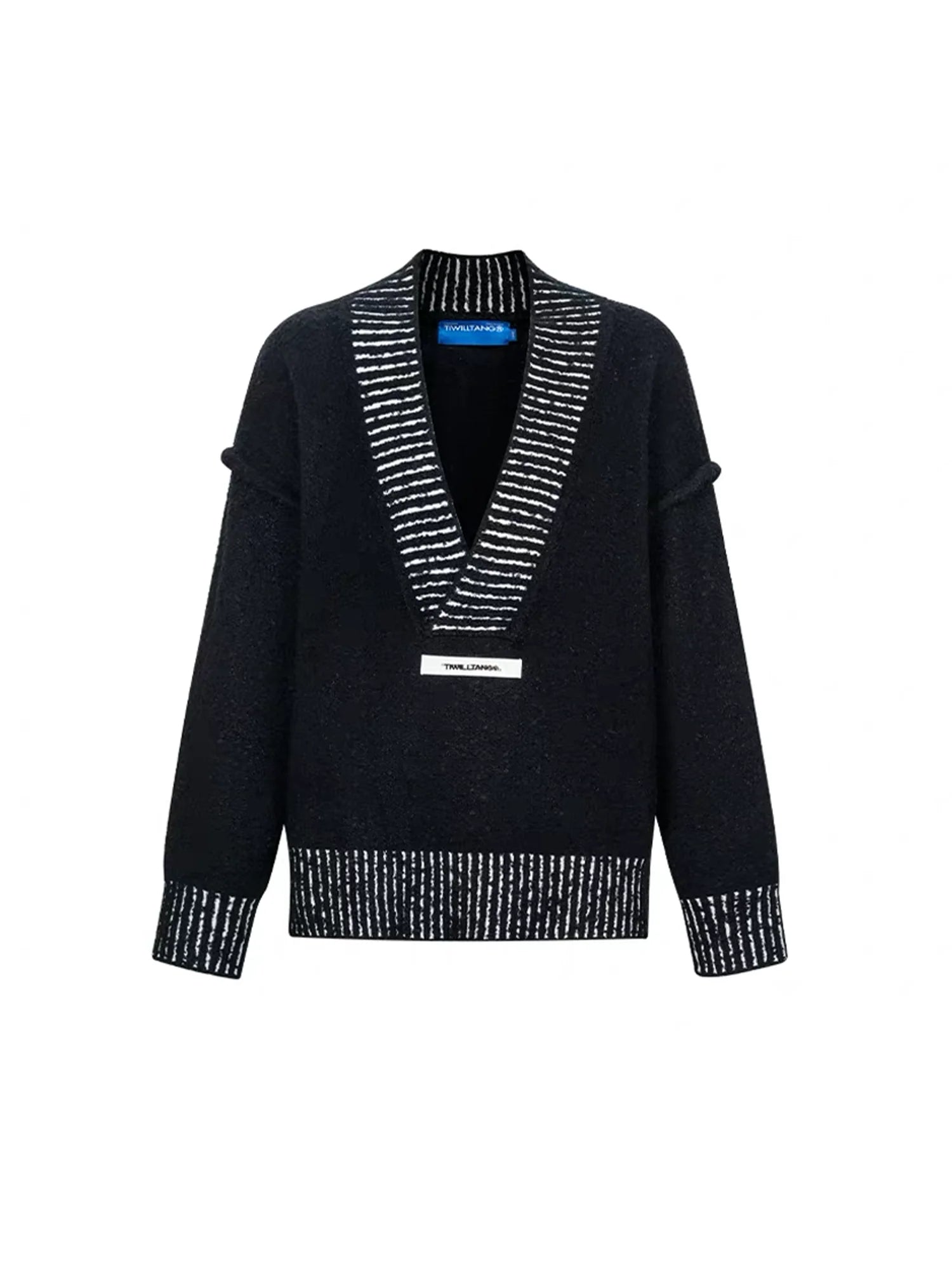 TIWILLTANG Retro Oversized V-Neck Sweater
