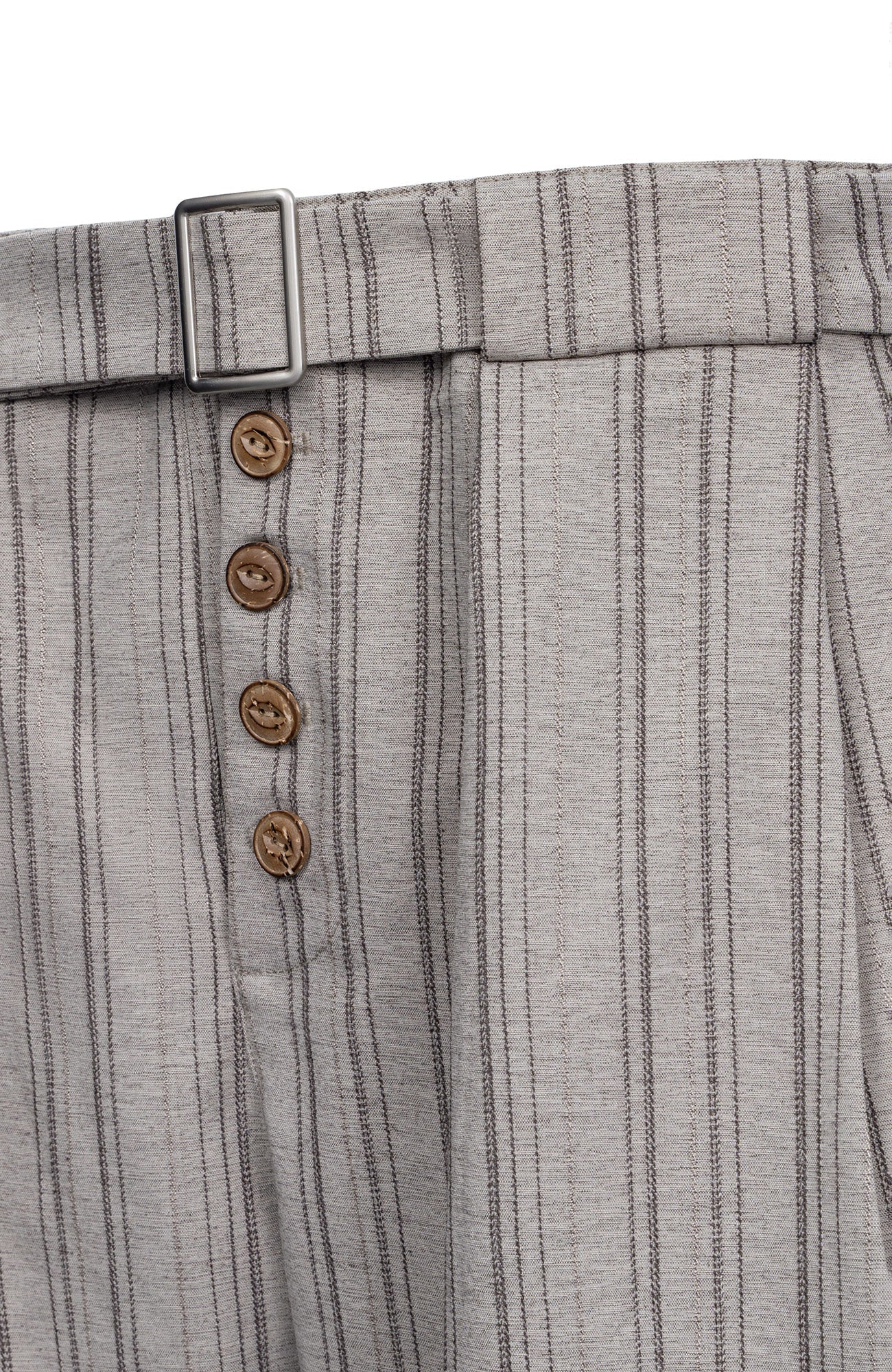 CATSSTAC Button-Closure Striped Double-Pleat Trousers