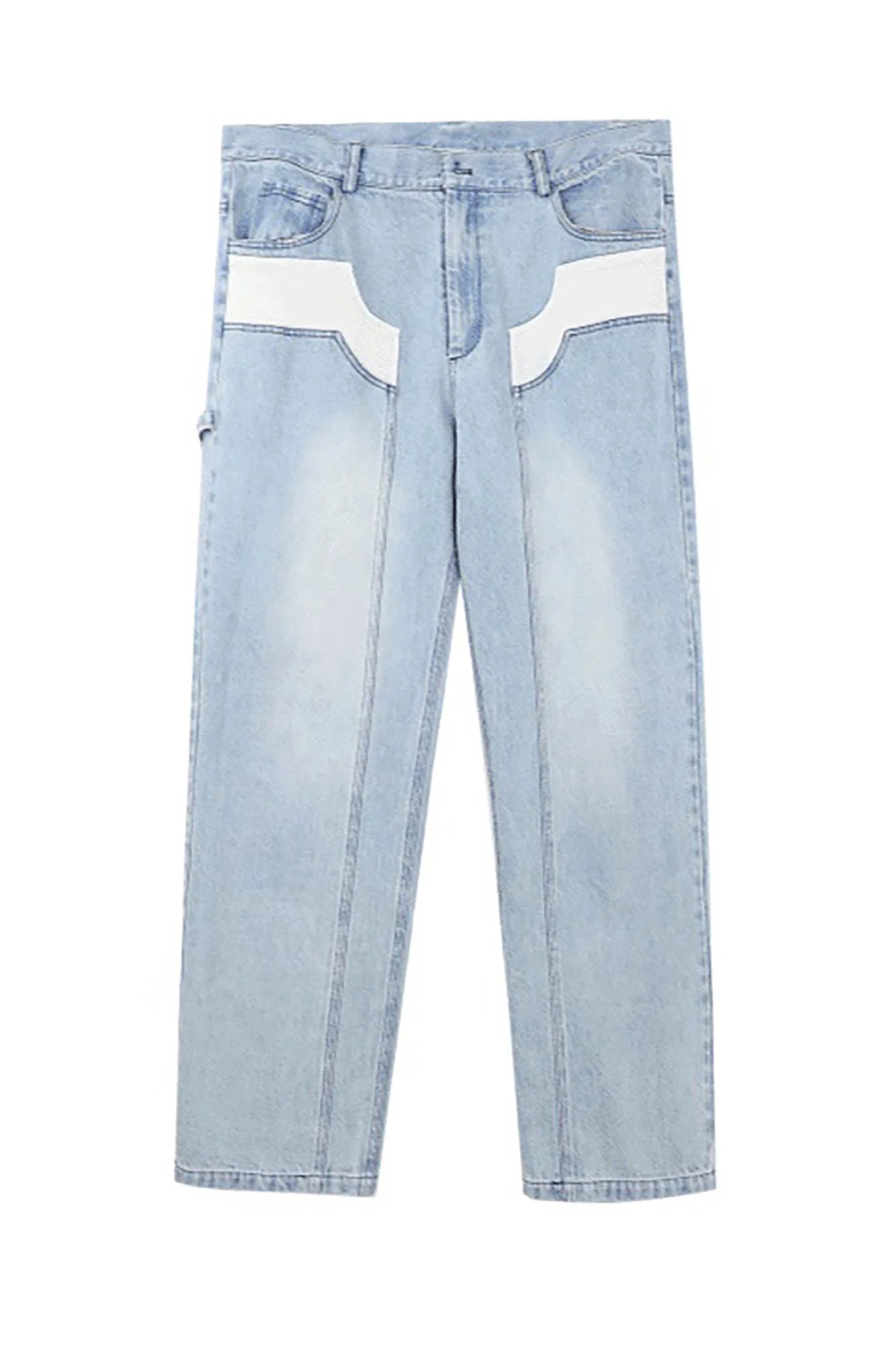 REDH Patch Washed Straight-Leg Jeans