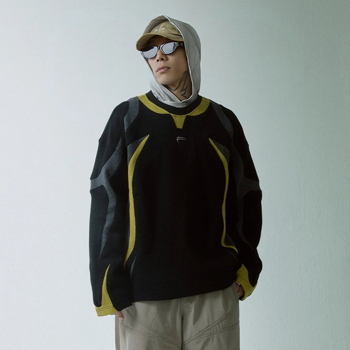 F2CE Modern Deconstructed Waffle Sweatshirt