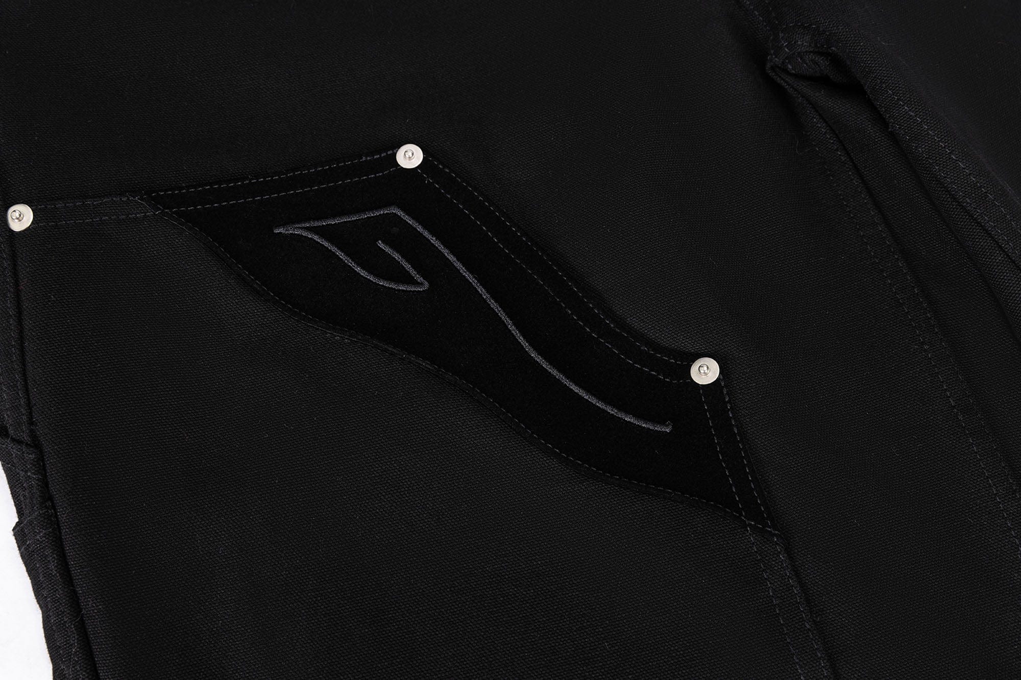 ESAIAS Rune Embroidered Velvet Panel Pants