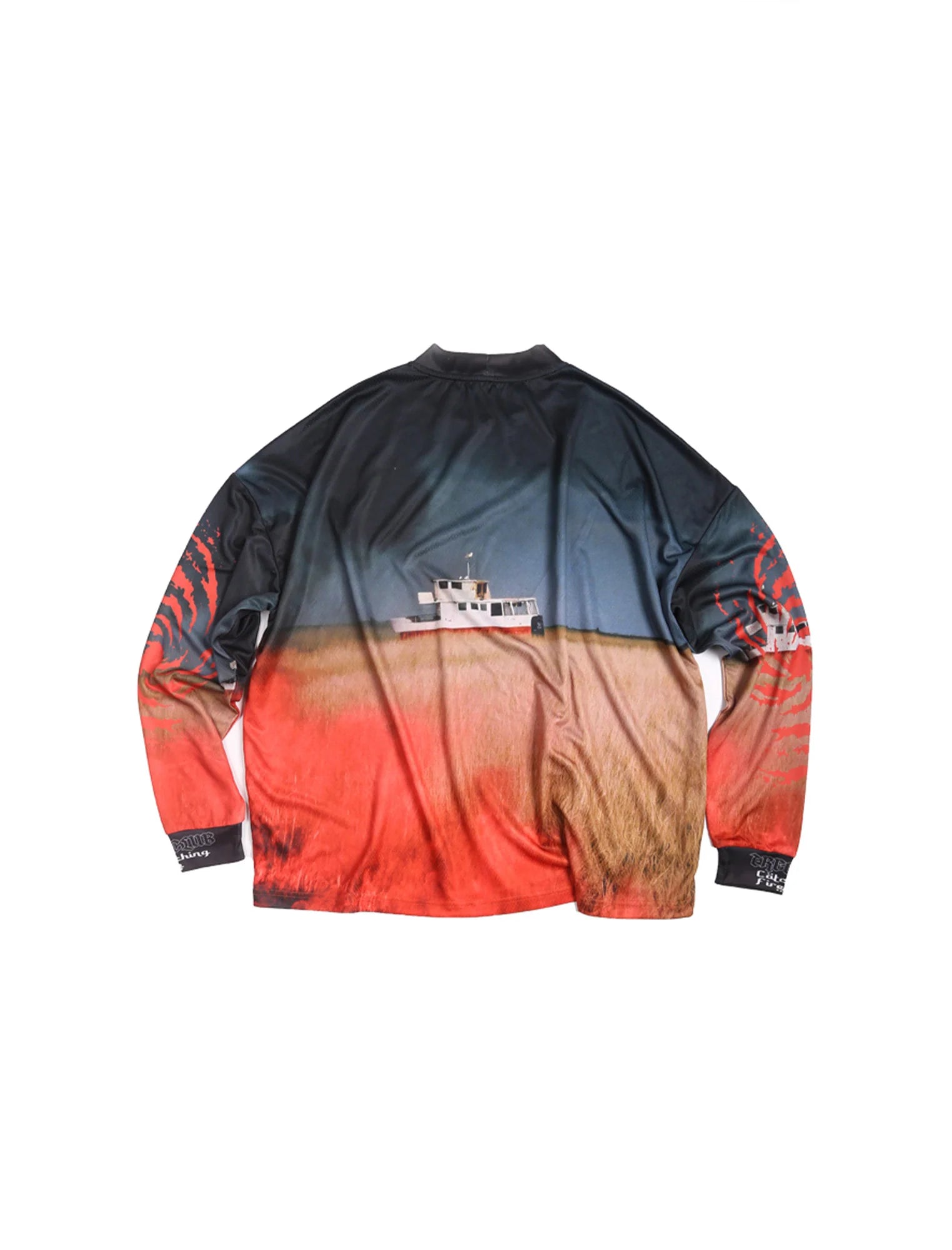 TRECLUB Contrast Swirl Full-Printed Long-Sleeve Jersey