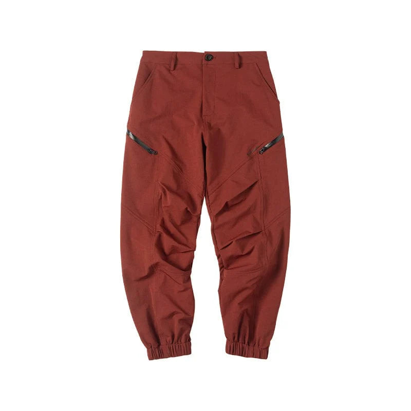 ENSHADOWER Crinkled & Pleated Zipper Jogger