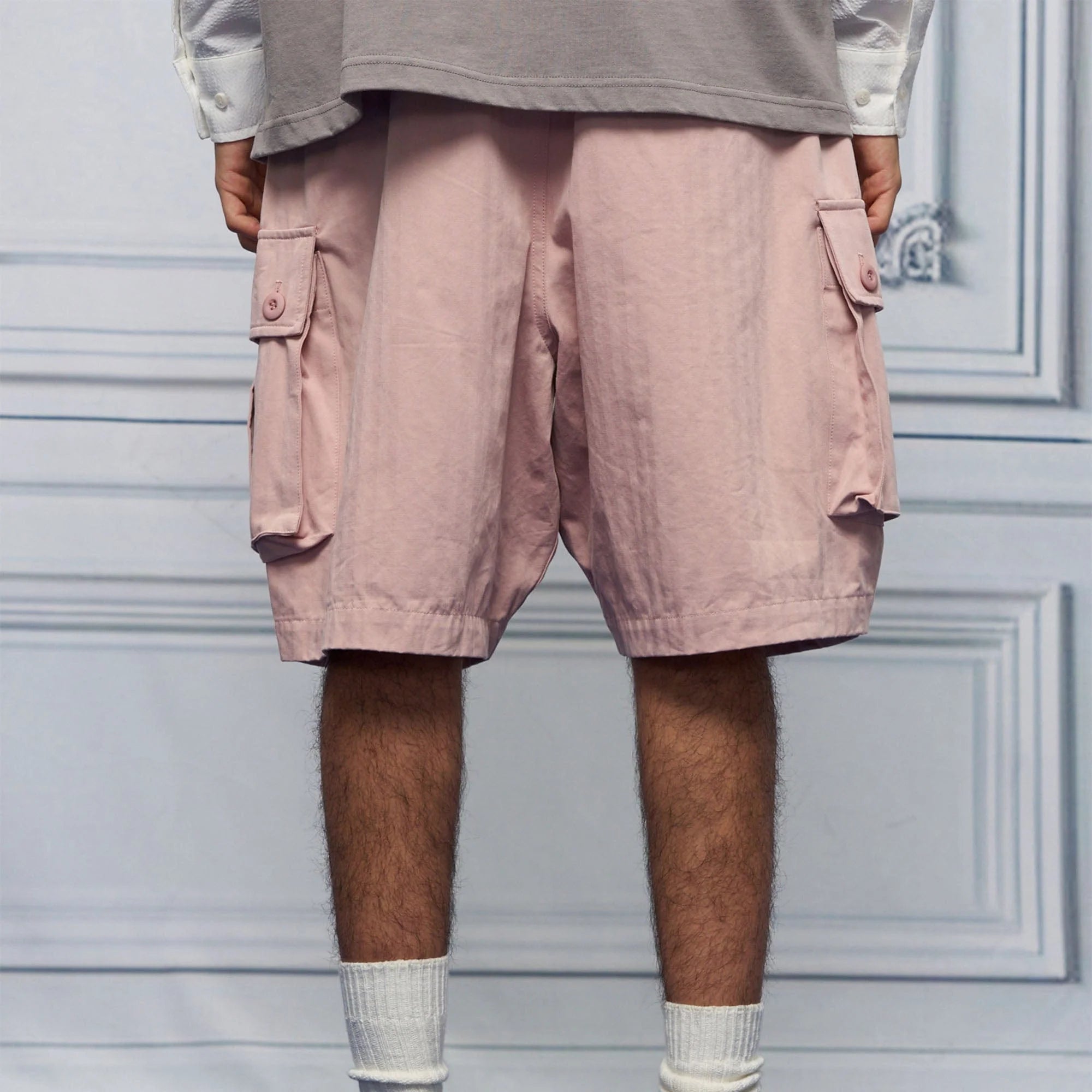 UNLIMITED MOTE Multi-Pocket Drawstring Cargo Shorts