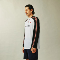 UMAMIISM Quick-Dry Striped Raglan Zip-Up Tee