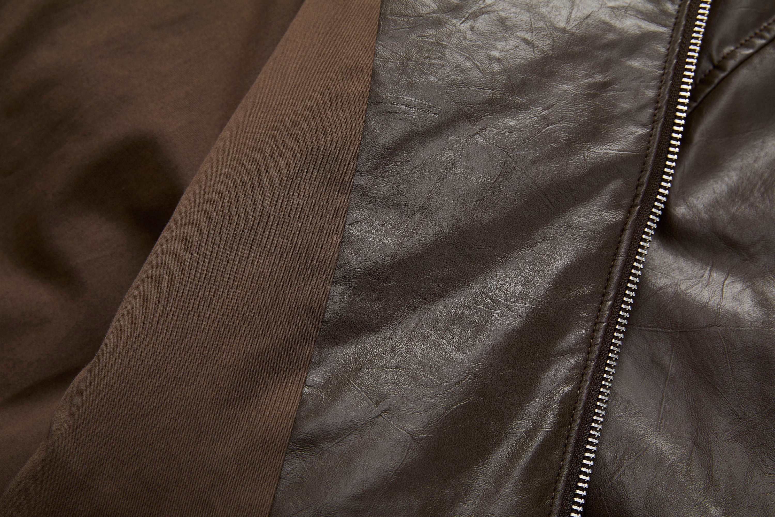 ORGANIC EMOTION Deconstructed PU Oversized Puffer Jacket