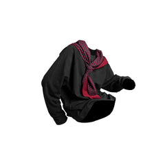 RELABEL Detachable Hood Long-Sleeve Tee Black
