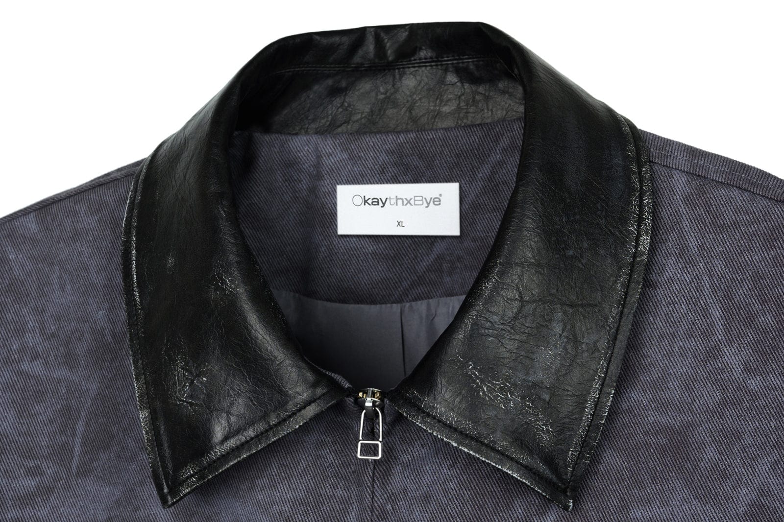 OKAYTHXBYE Essential Contrast Collar Washed Jacket