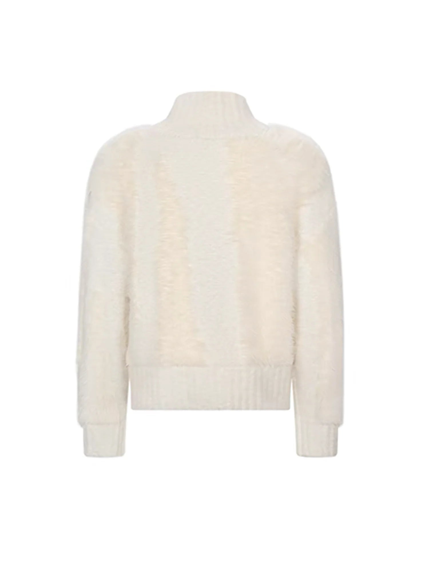 TIWILLTANG Fuzzy Faux-Mink Contrast Sweater