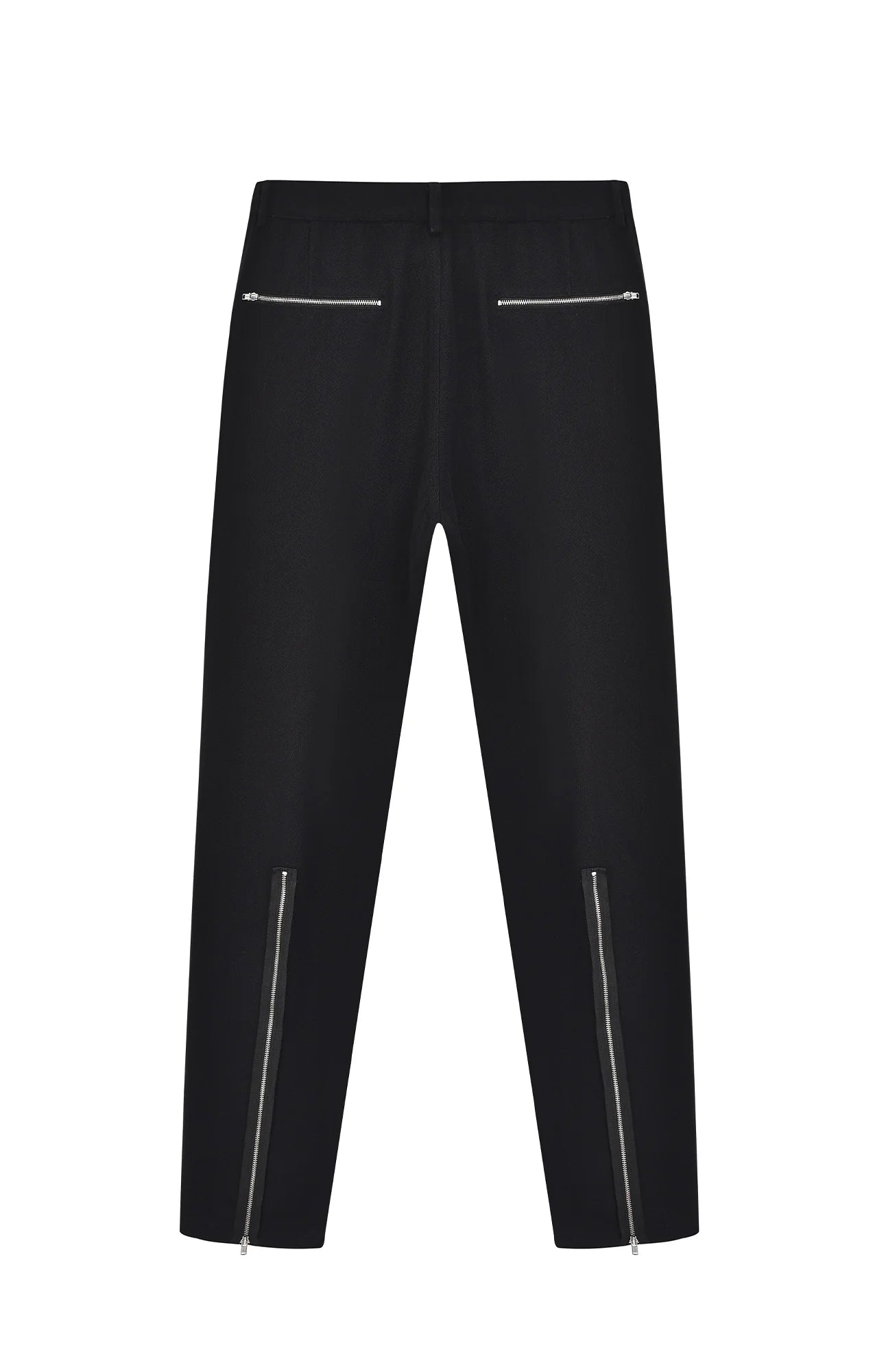 VENTUREK Distressed Zippered-Hem Slogan Slim Pants