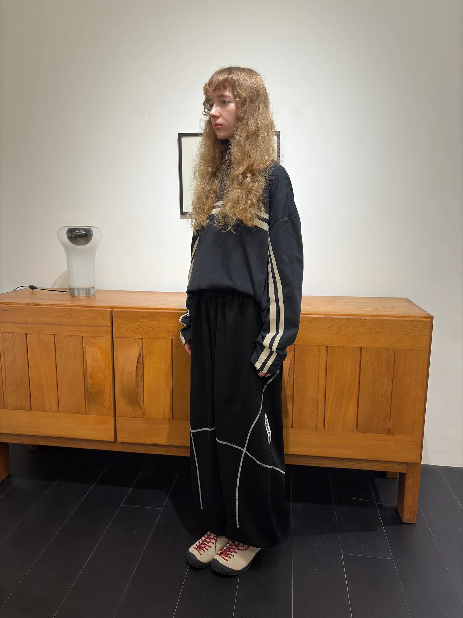 MIICHOUS Paneled Contrast-Stitch Sweatpants