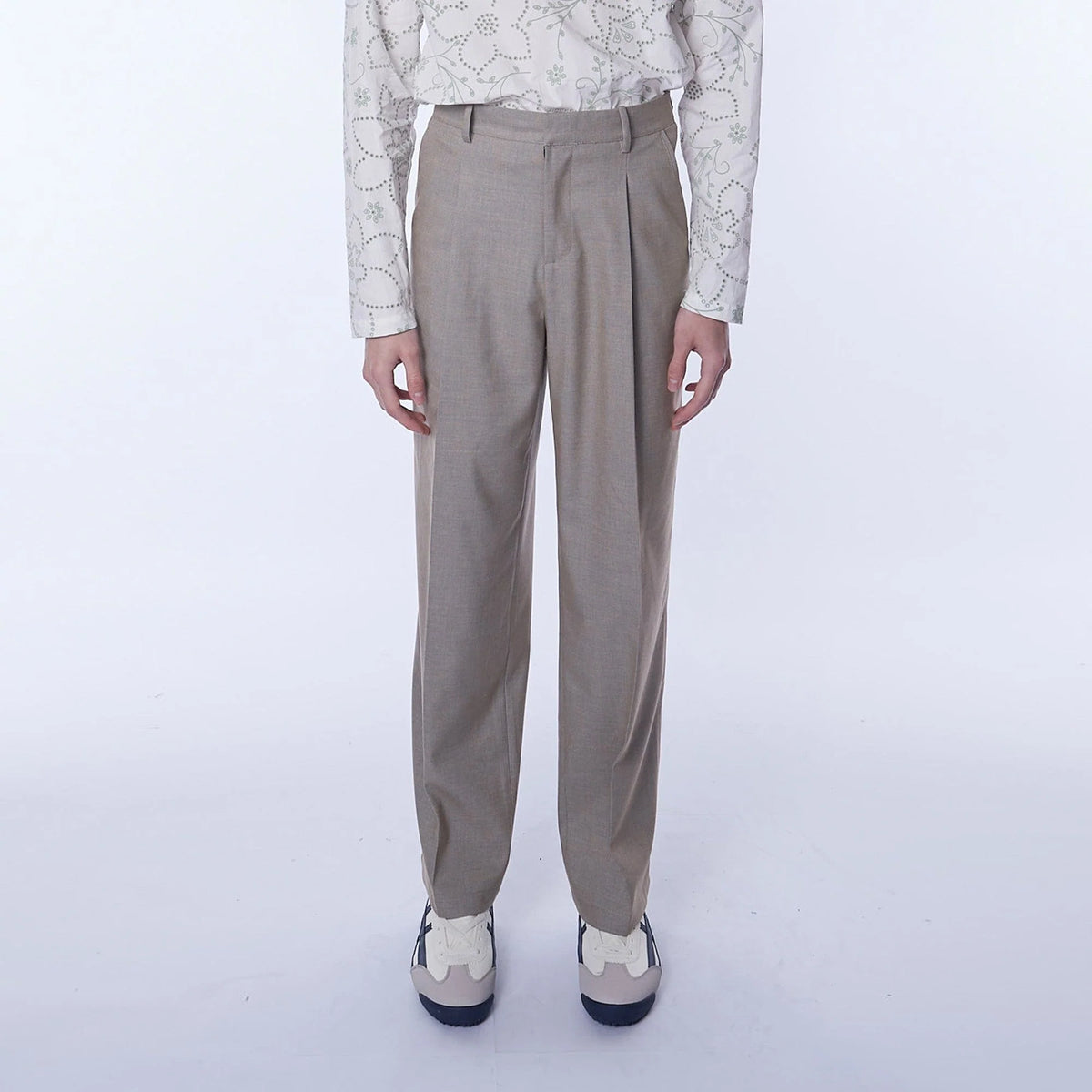 ASSEEN Essential Pleated Straight-Leg Cigarette Trousers