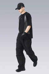 SILENSTORM Multi-Pocket Drawstring Crinkled Pants