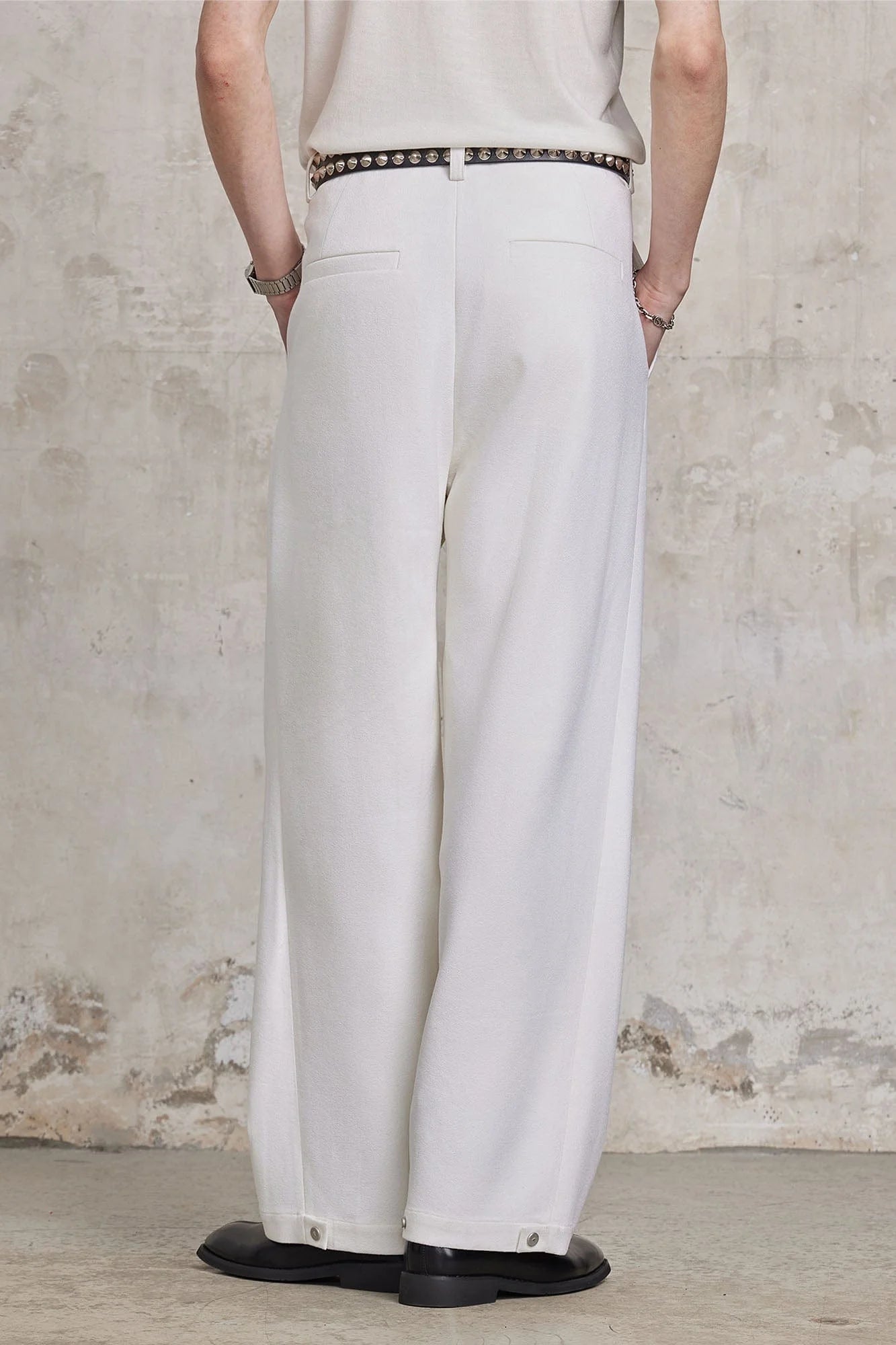 FACEONLAB Essential Wool-Blend Pleated Trousers