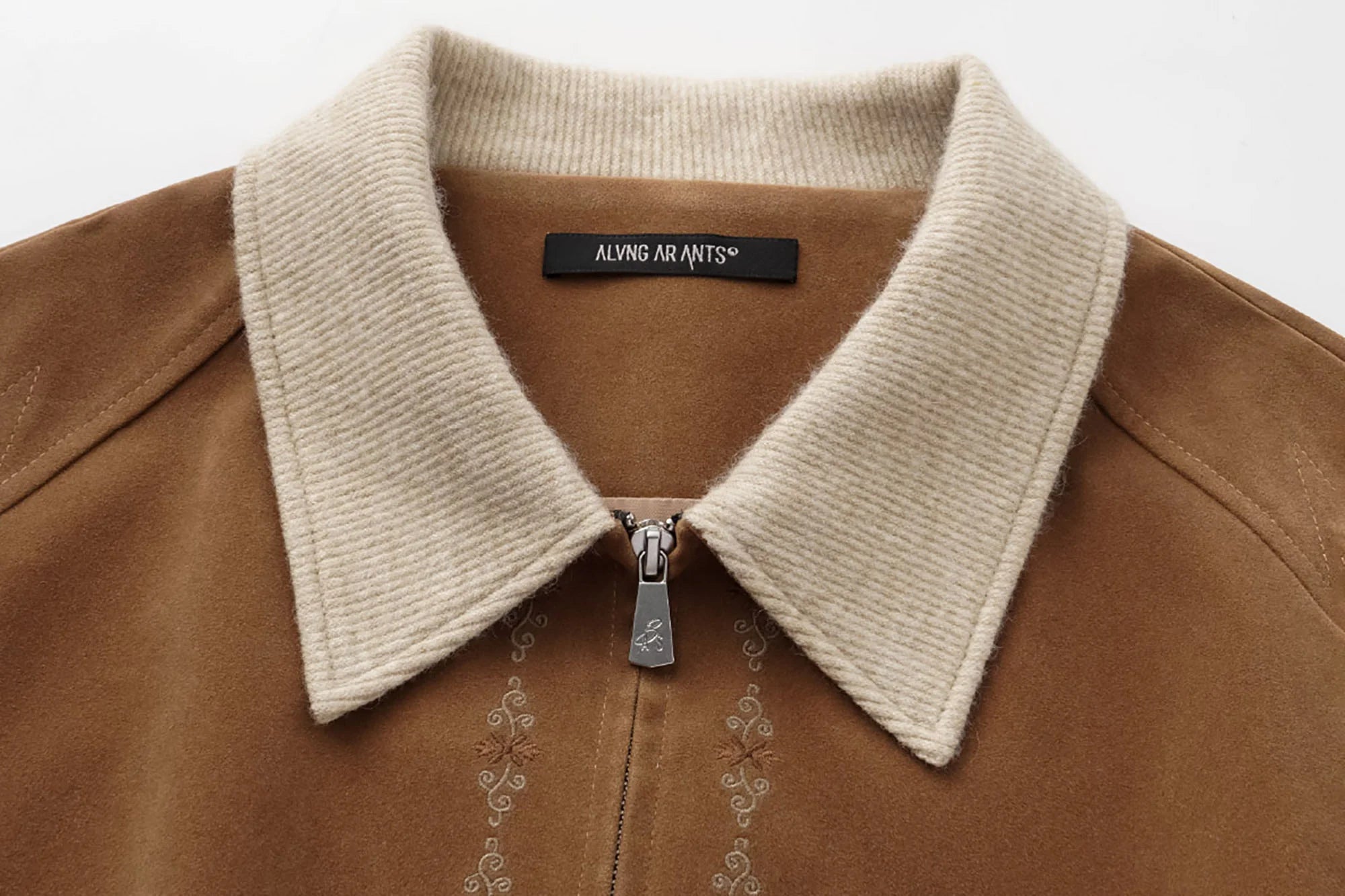 ALVNG AR ANTS Contrast Collar Totem Embroidered Jacket
