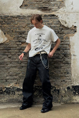 LUUUCAM Punk Flyer Distressed Graphic T-Shirt