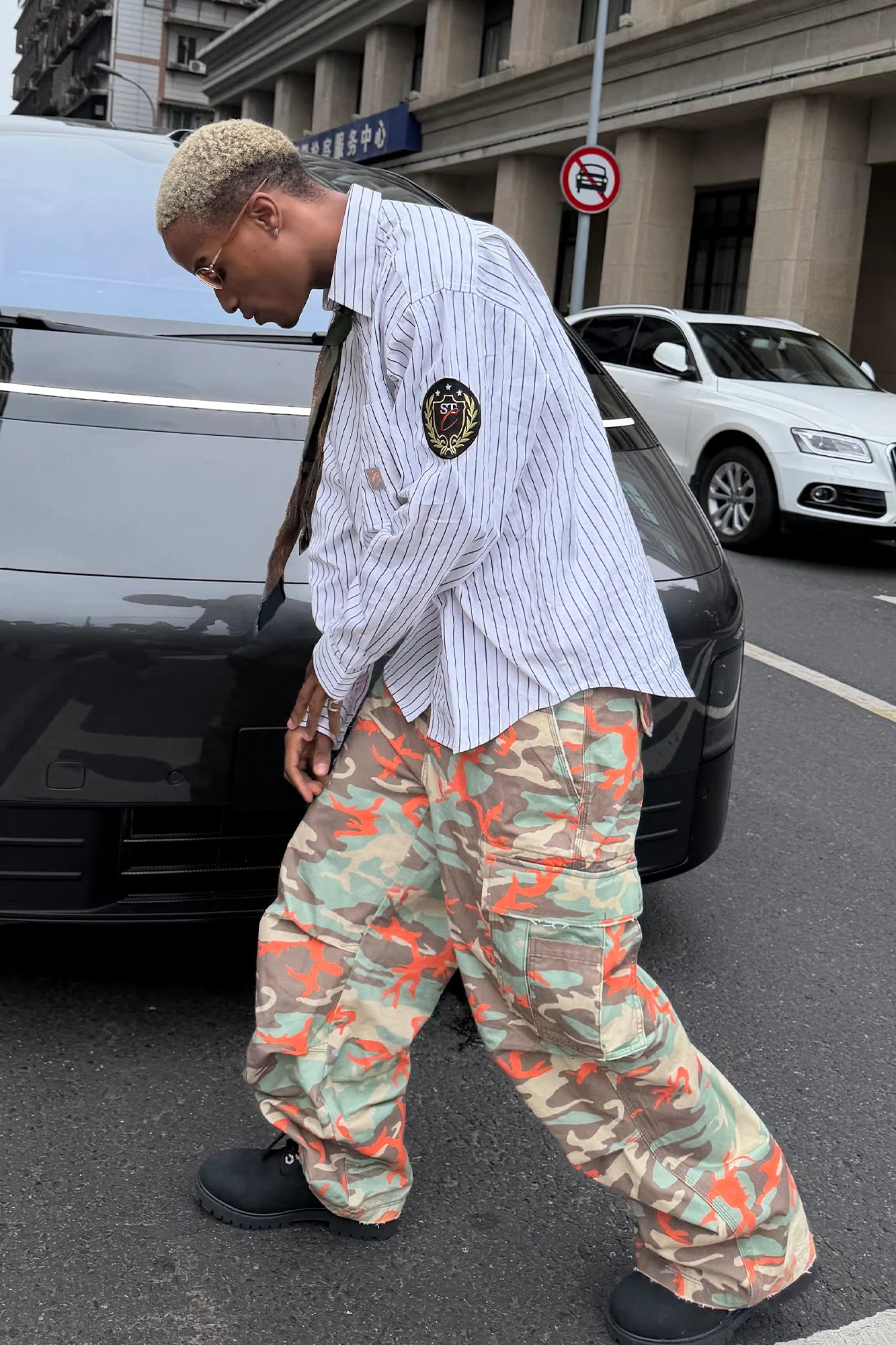 STEEPC Camo Wide-Leg Cargo Pants