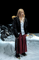 PCCVISION Faux Fur Hooded Cropped Puffer Jacket