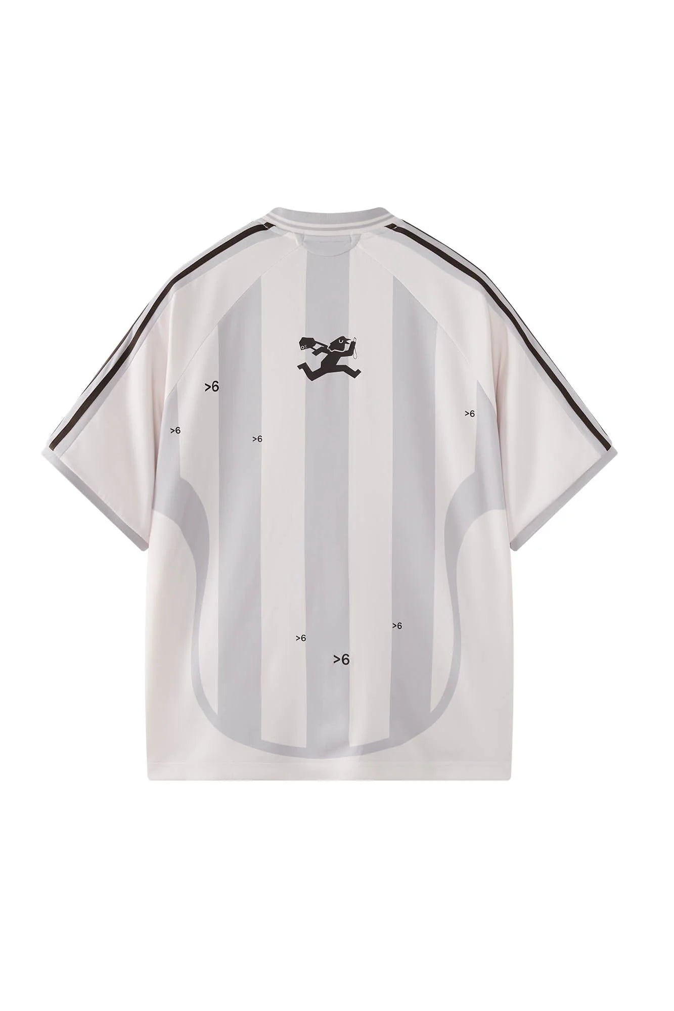 ORGANIC EMOTION Striped Badge Graphics Soccer Jersey
