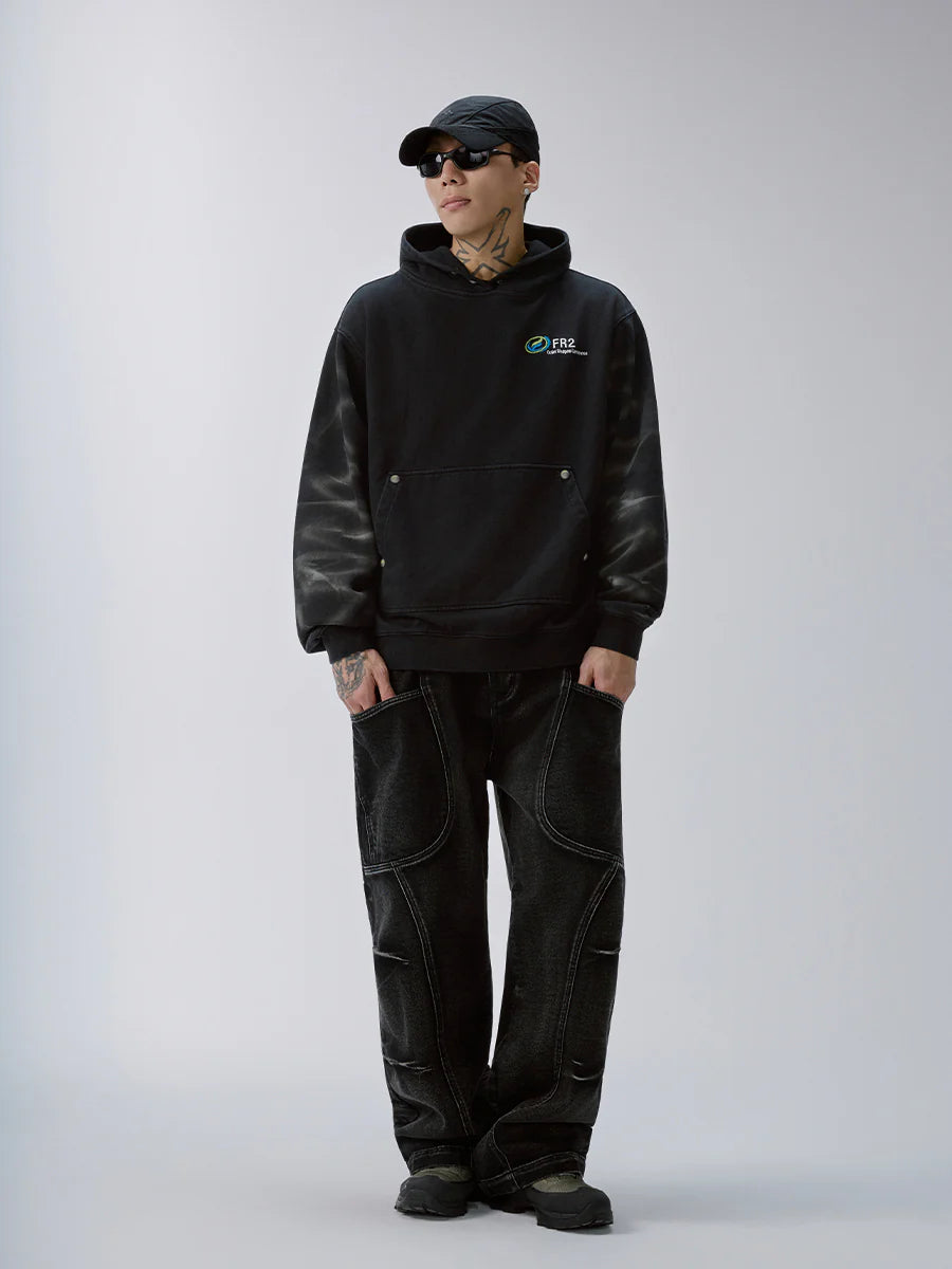 F2CE Tie-Dye Embroidered LOGO Hoodie