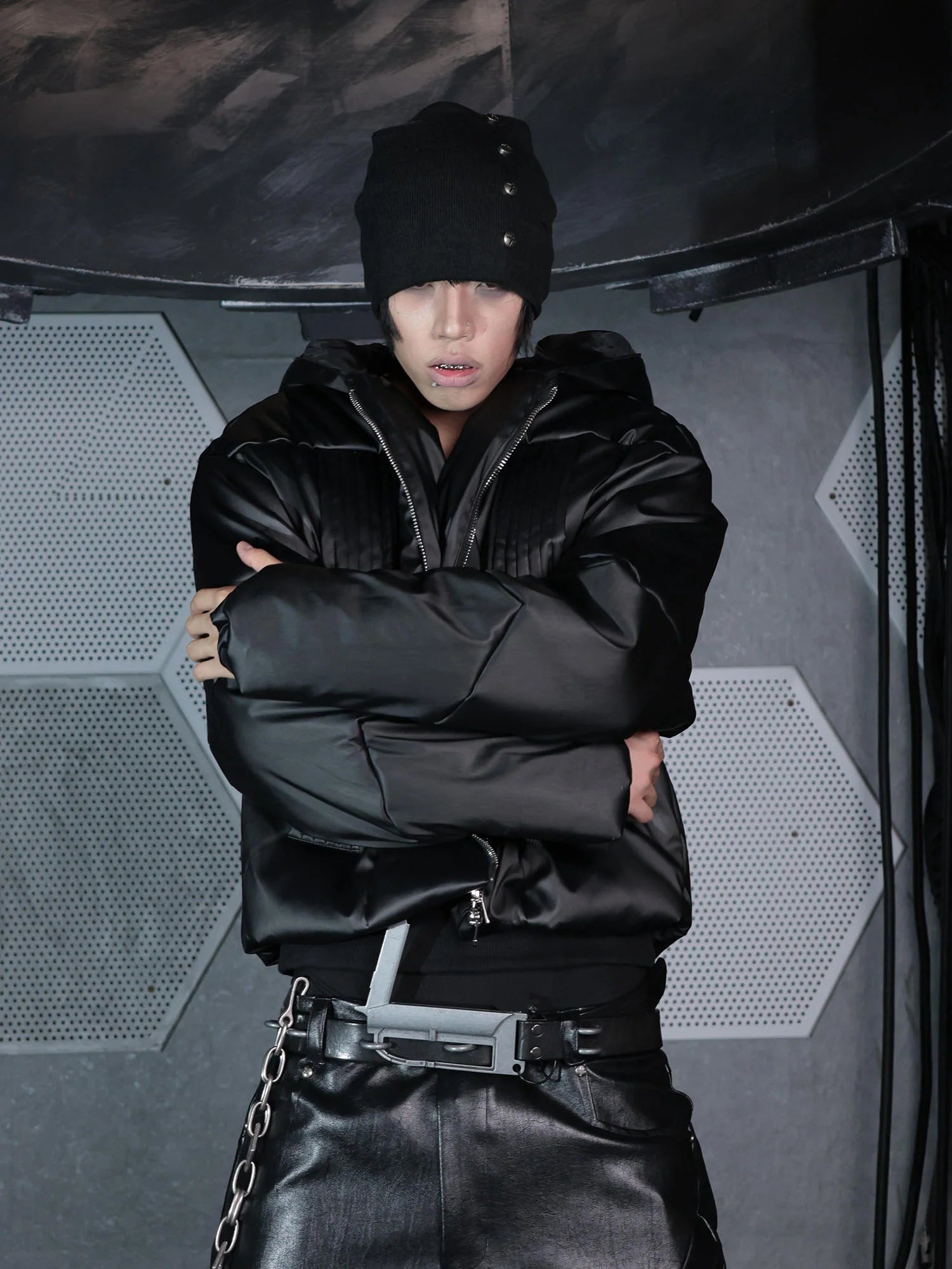SSIN7 Tactical Padded Armor Hooded Jacket