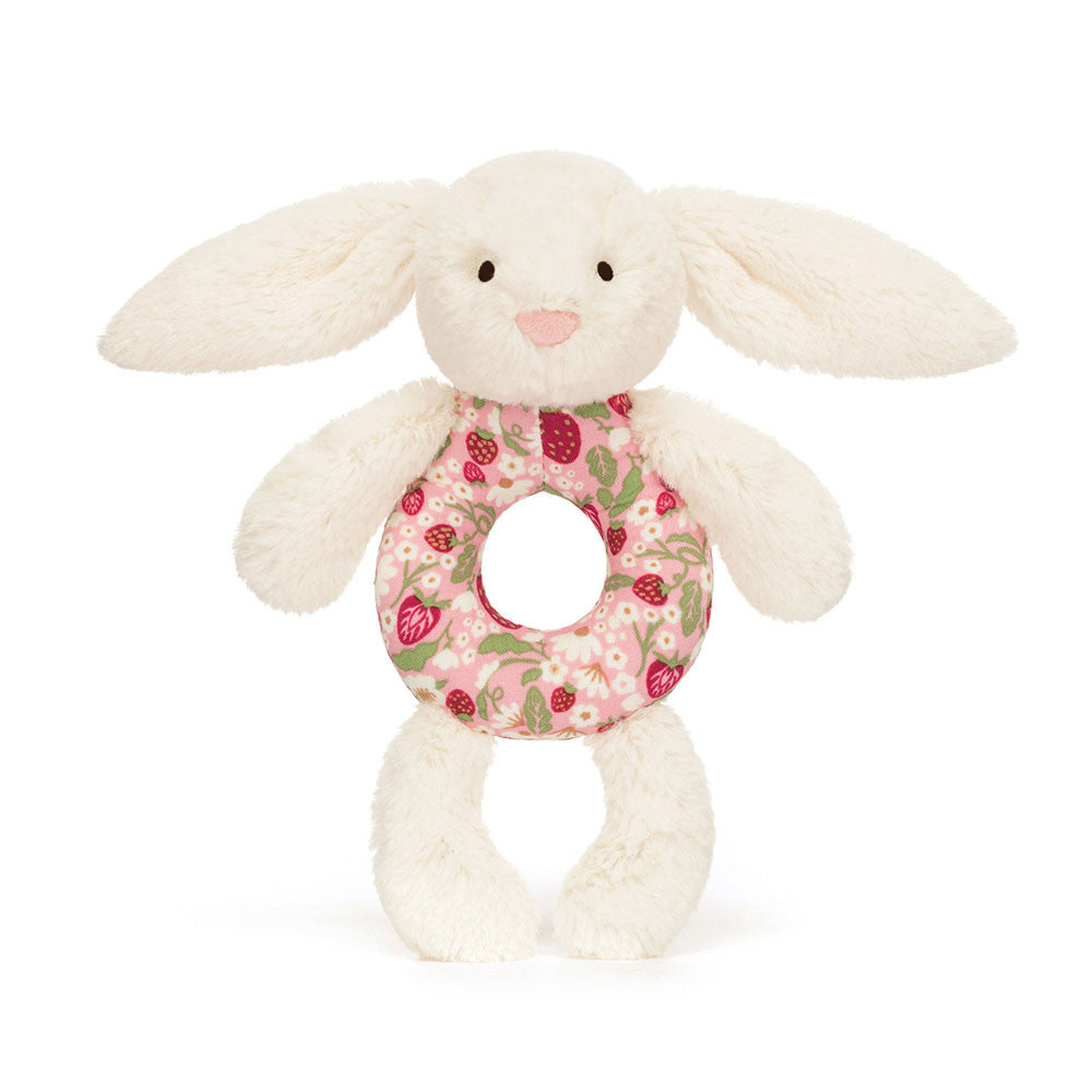 Jellycat Blossom Cream Bunny Berry Ring Rattle