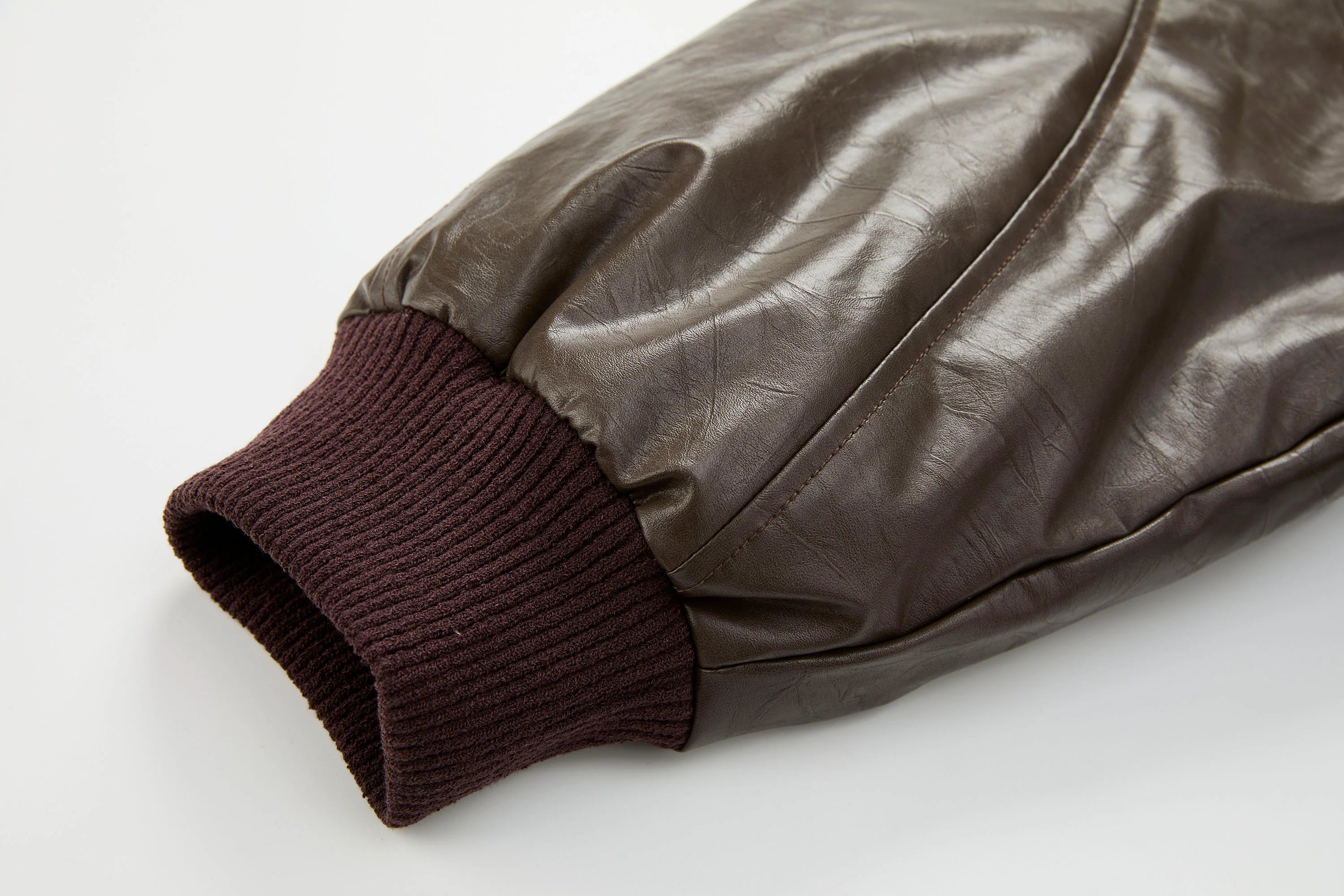 ORGANIC EMOTION Deconstructed PU Oversized Puffer Jacket