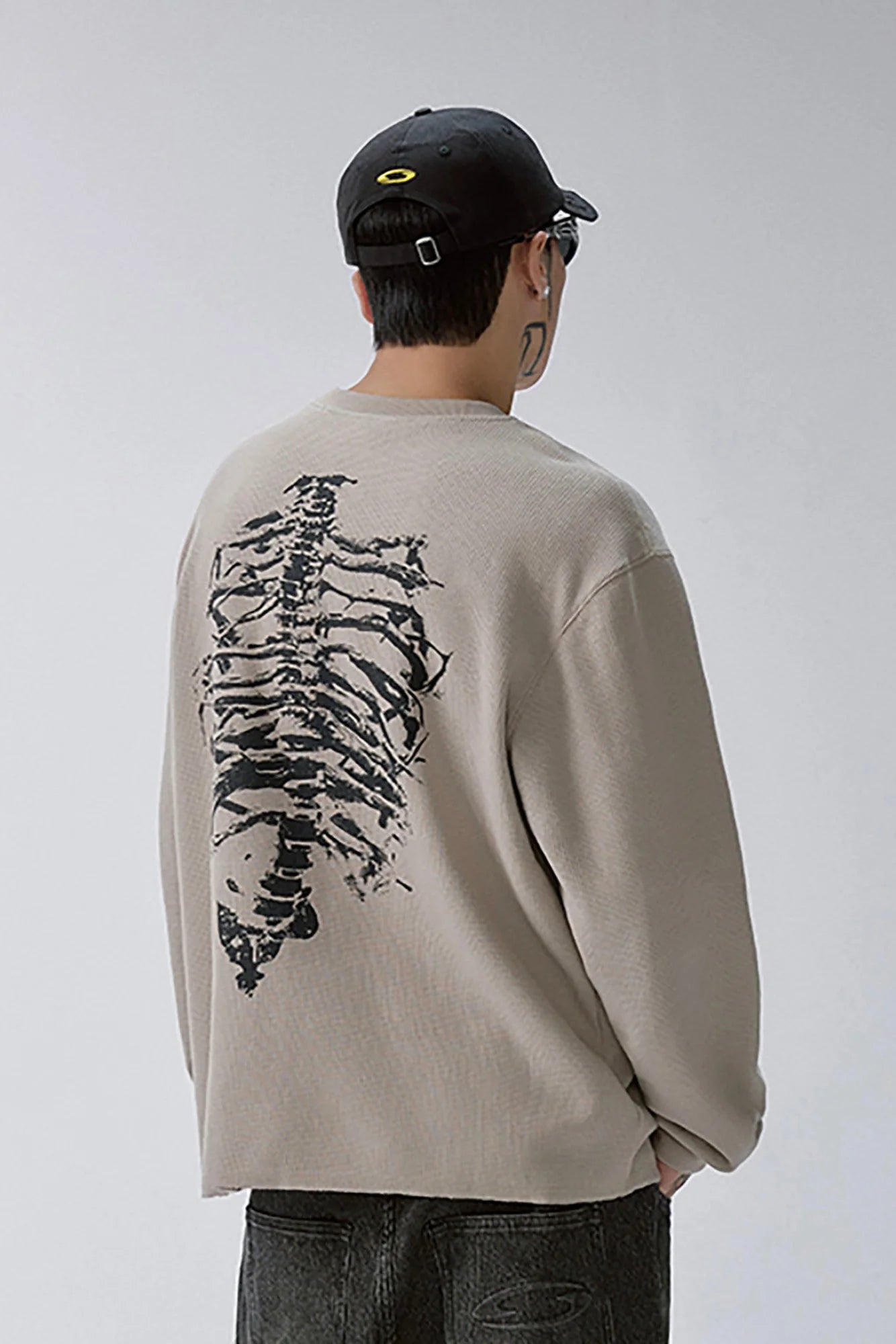 F2CE Skeleton Graphic Waffle Sweatshirt