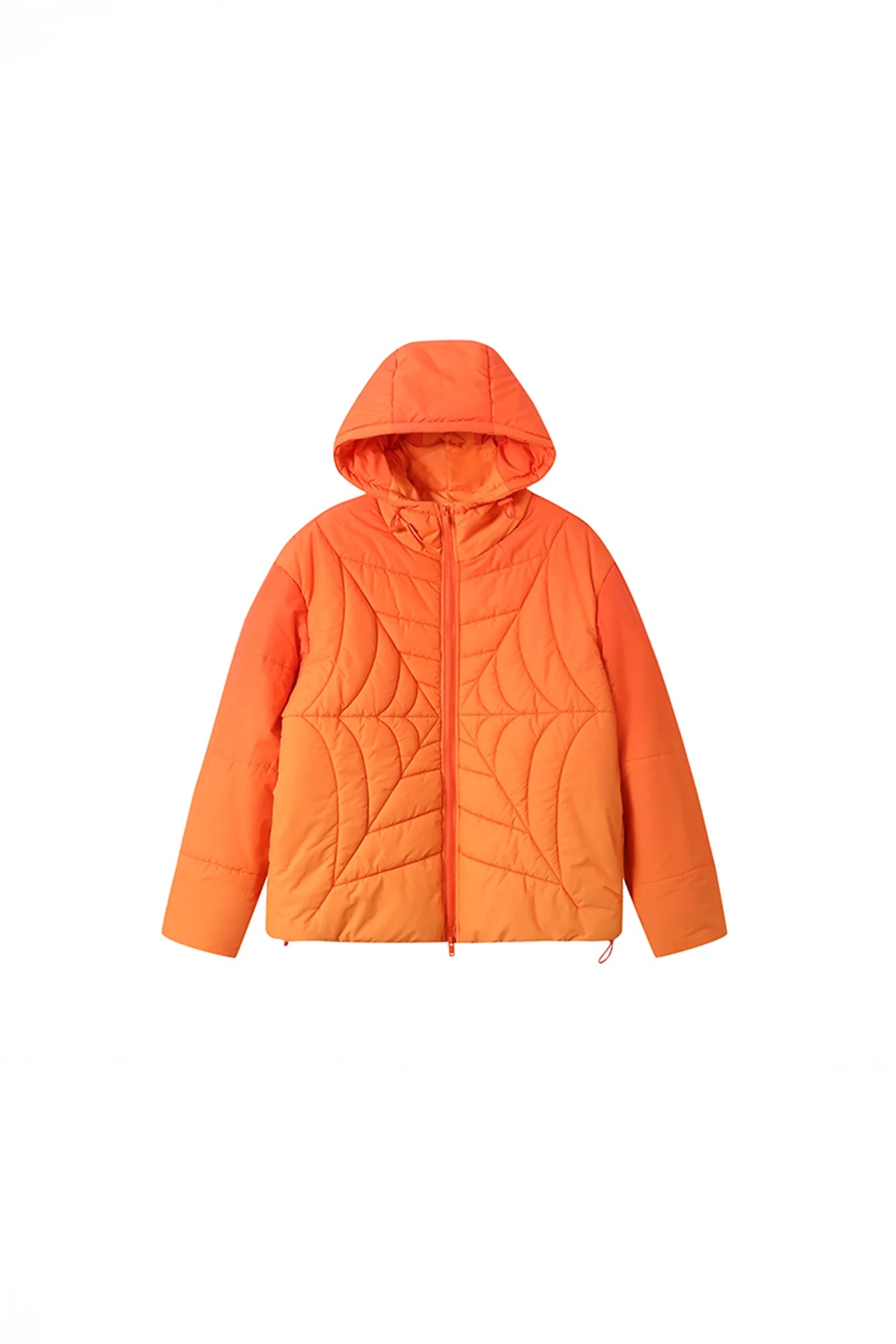 DONSMOKE Spider Web Quilt Hooded Puffer Jacket