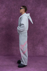 CLP Rabbit Ear Doodle Zip-Up Hoodie