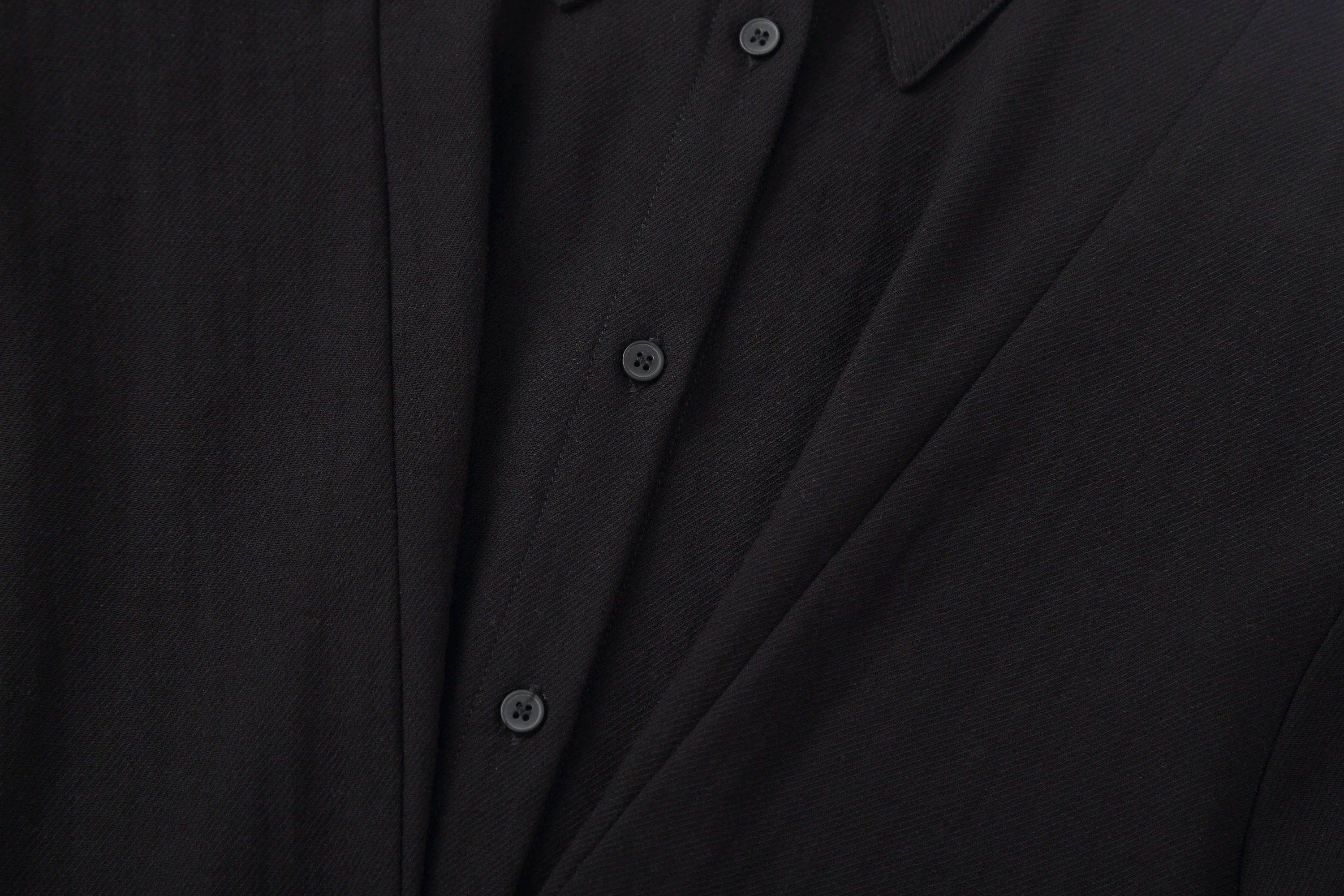 CLP Padded-Shoulder Tie-Waist Shirt