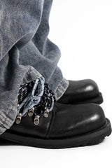 REWRITE Contrast Rope-Laced Leather Derby Shoes