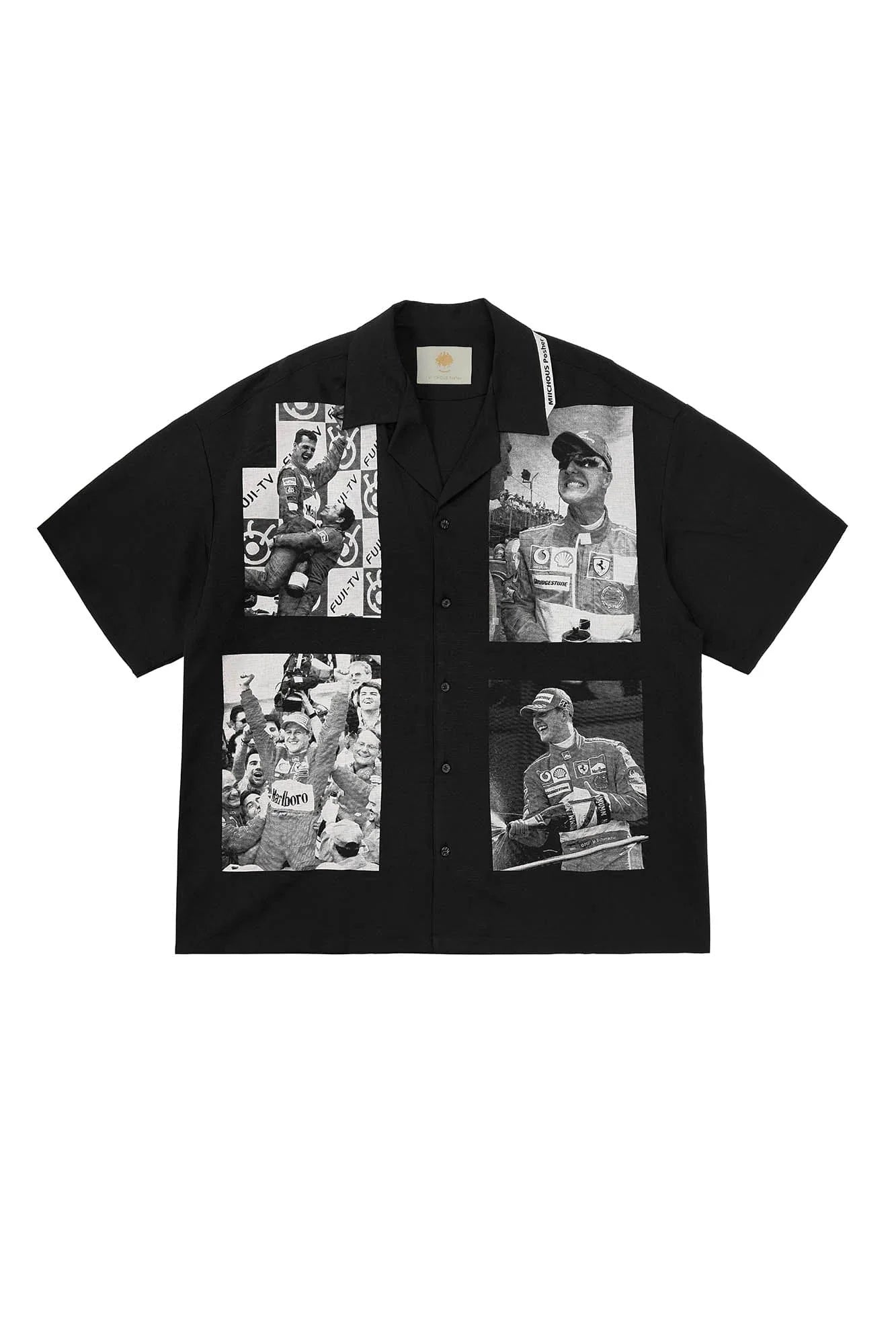 MIICHOUS Racing Champion Collage Cuban Half Shirt