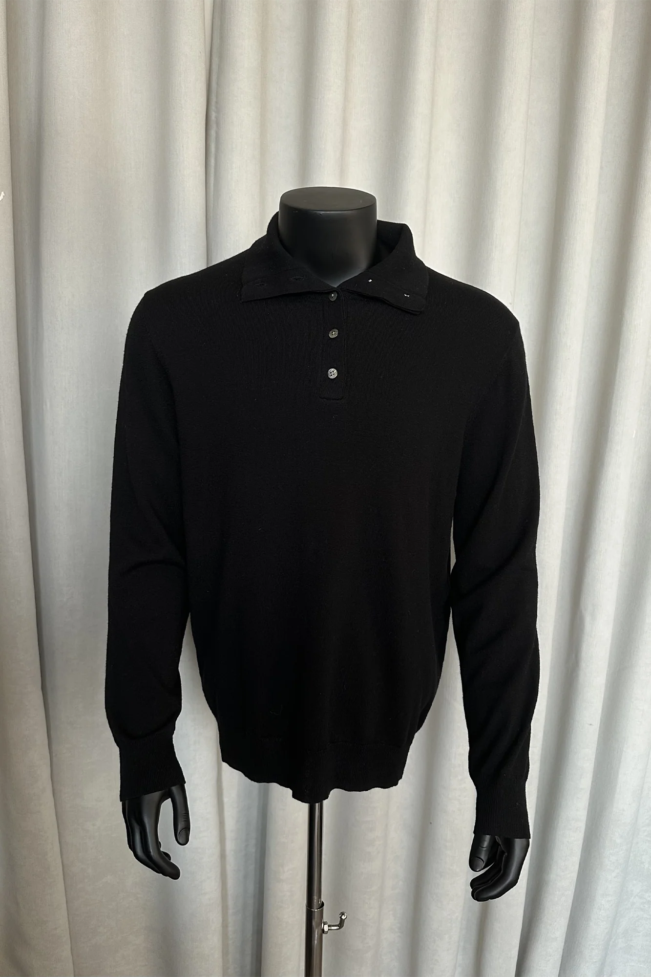 KREATE Double-Collar Wool-Blend Knit Polo