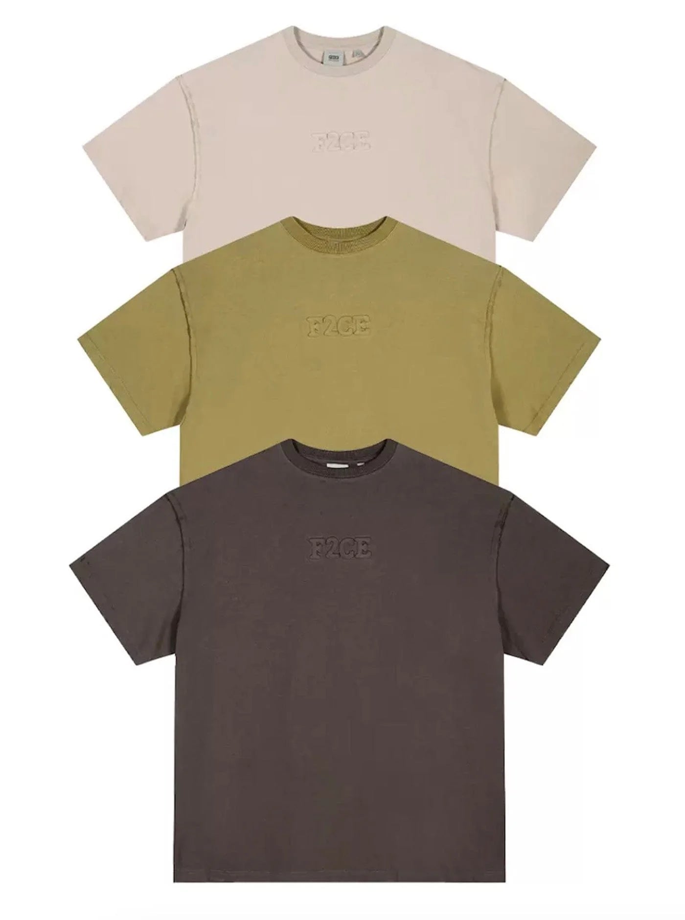 F2CE Essential Embossed LOGO Reversed T-Shirt