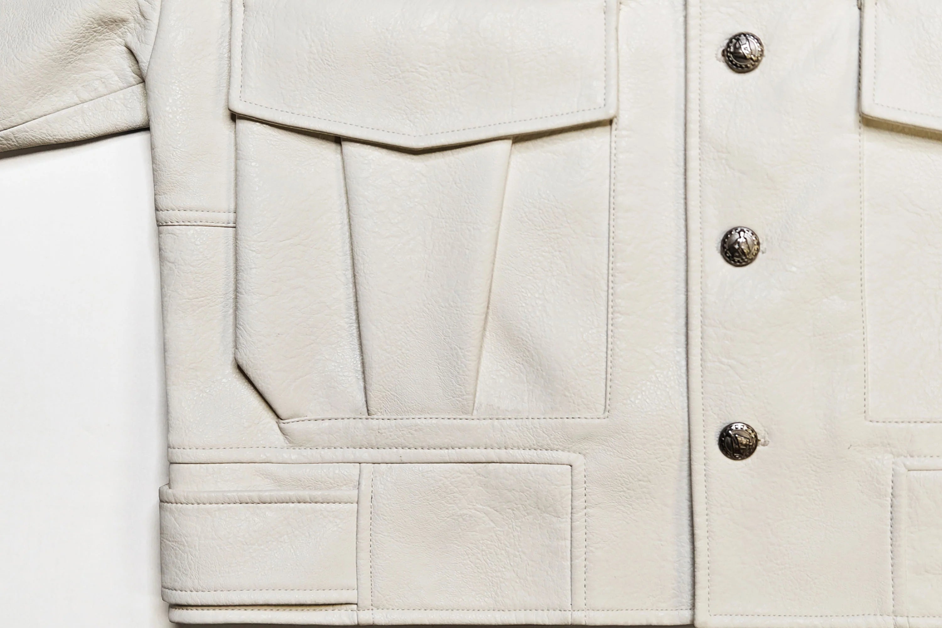 FACEONLAB Badge PU Utility Jacket