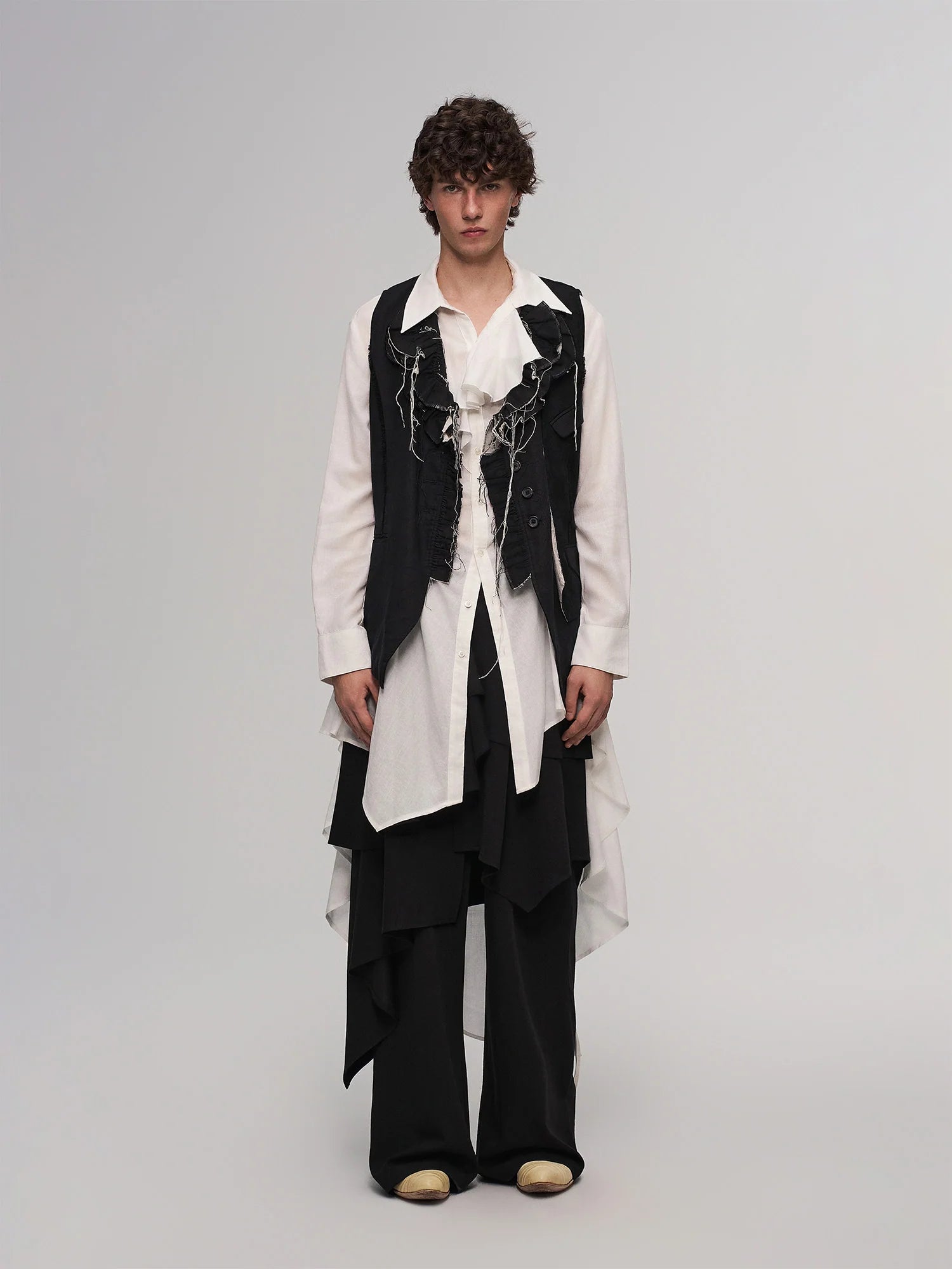 ILNya Nieternite Nifutur Asymmetric Layered Panel Skirt Pants