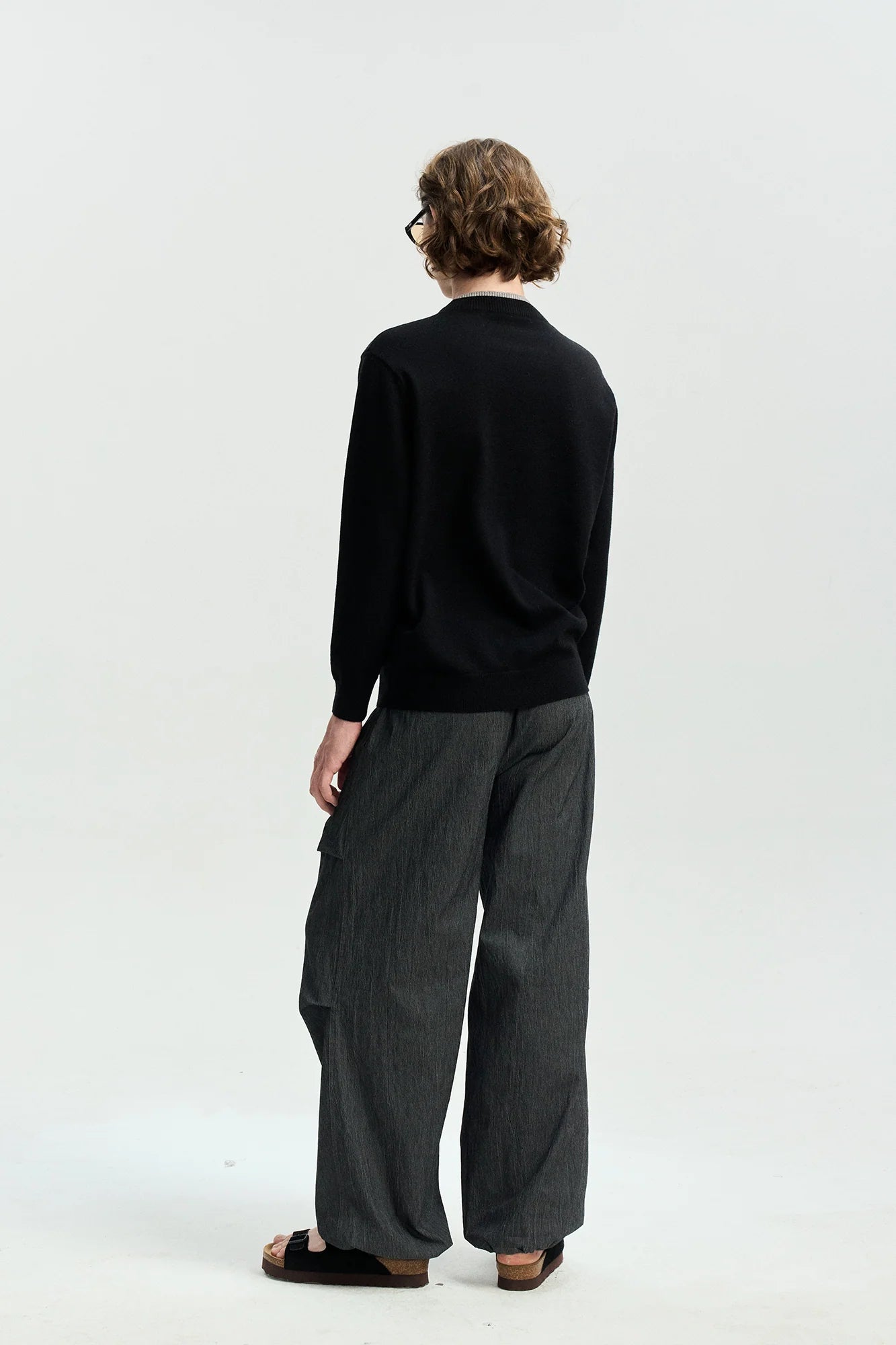 LEONSENSE Faux-Layered Henley Sweater