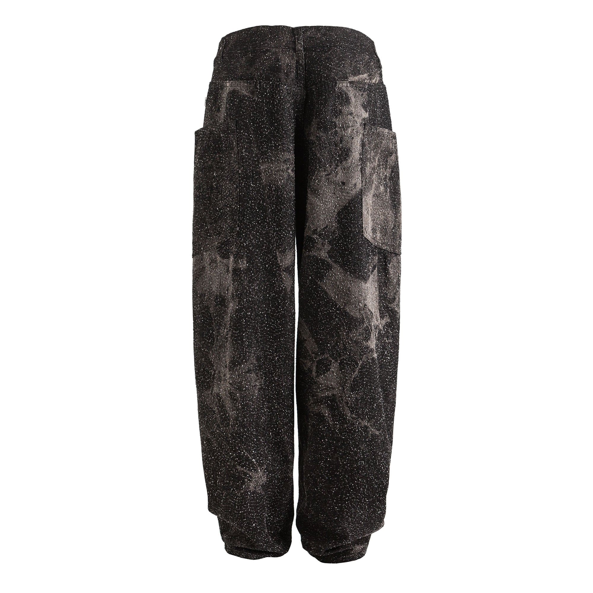 ME DA IGUAL Spliced Splatter Tie-Dye Curved Jeans