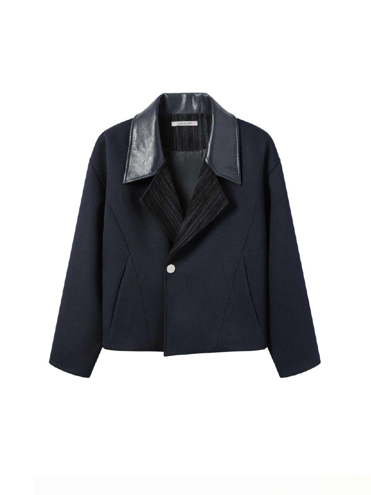 ALVNG AR ANTS Structured Wool-Blend Paneled Collar Jacket
