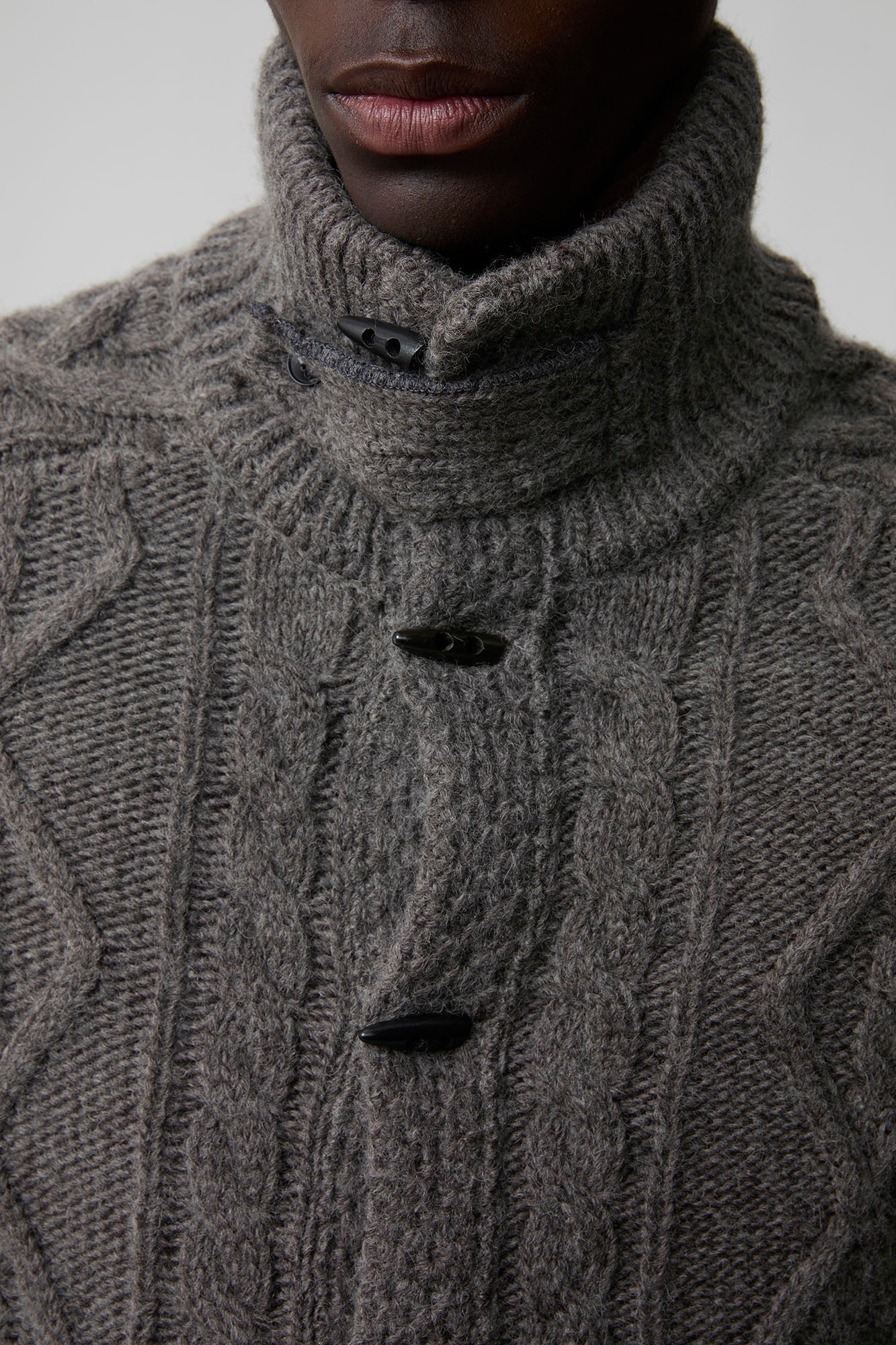 OPICLOTH Cable-Knit Wool-Blend Cardigan
