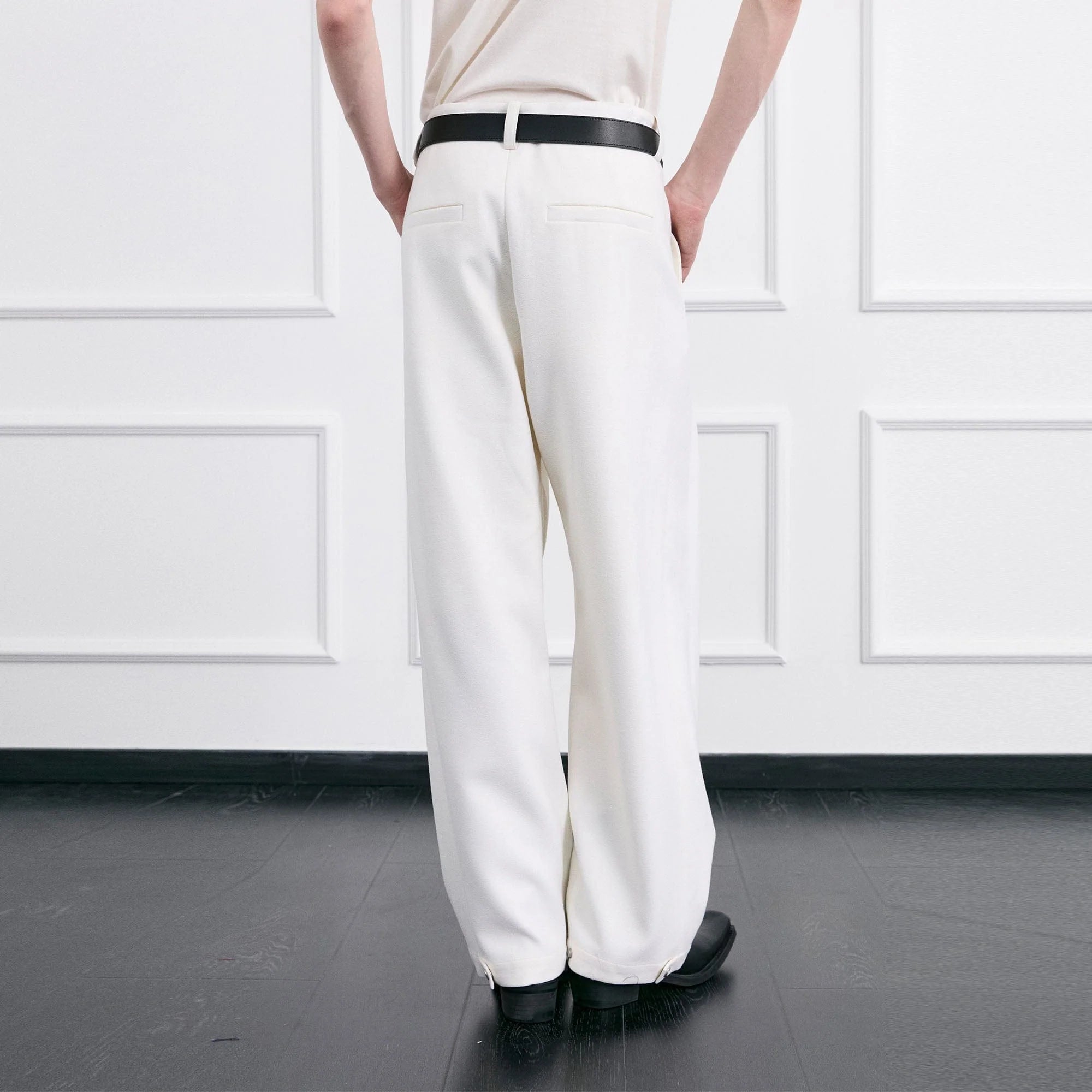 FACEONLAB Essential Wool-Blend Pleated Trousers