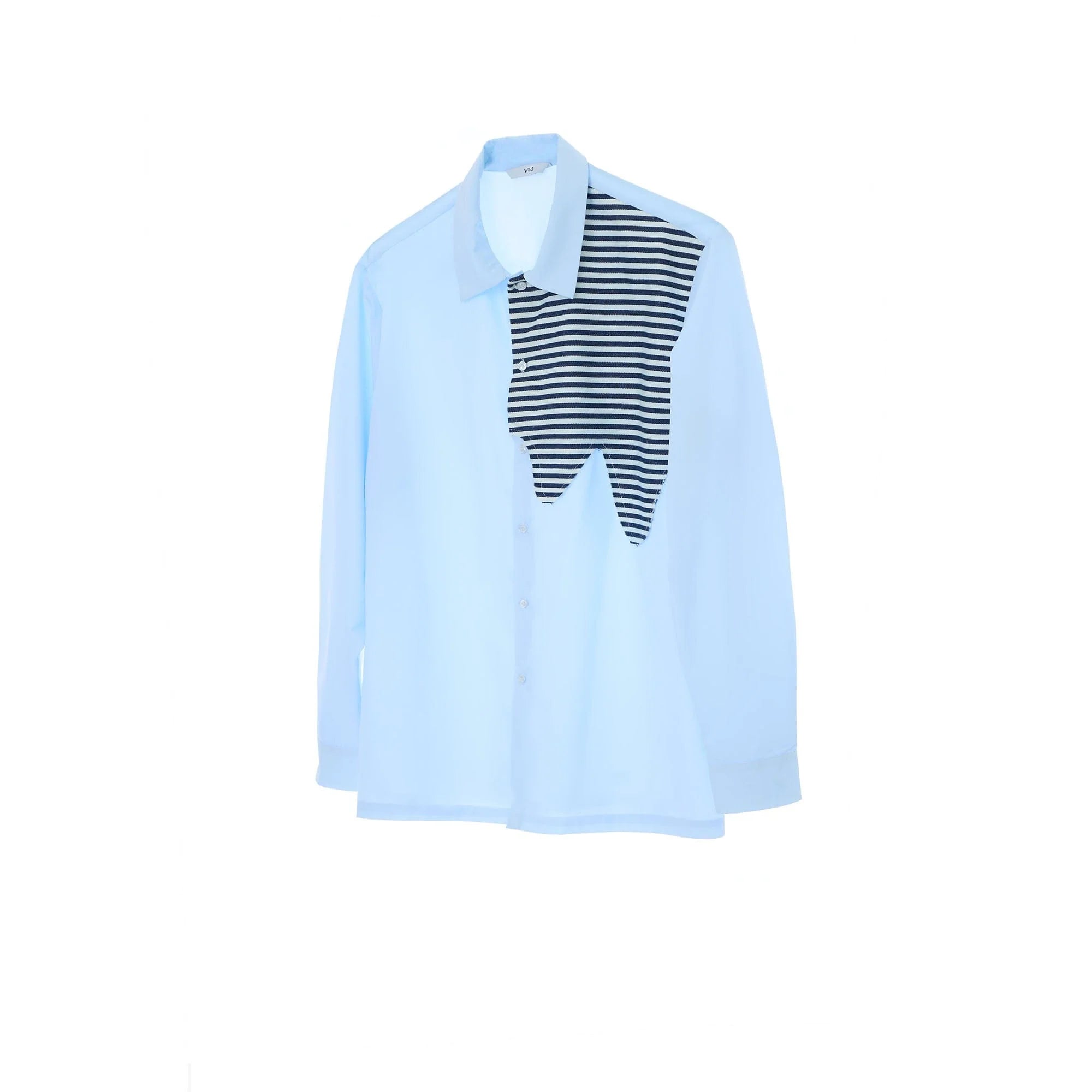 WIID Stripes Asymmetrical Patch Shirt