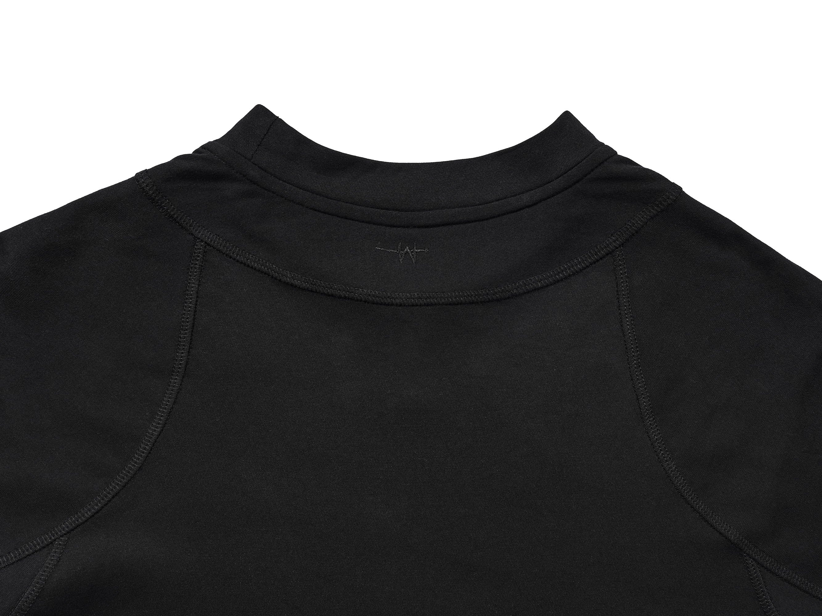 UNDERWATER Cross Embroidered High Neck Long-Sleeve Tee