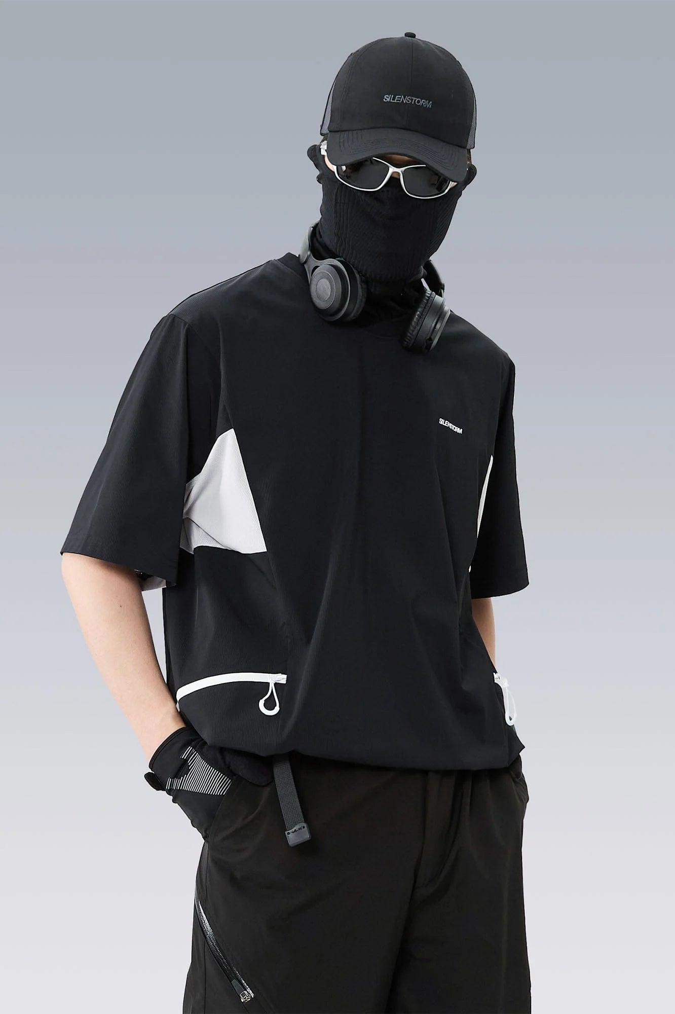 SILENSTORM Tech Panel Drawstring-Hem Quick-Dry T-Shirt