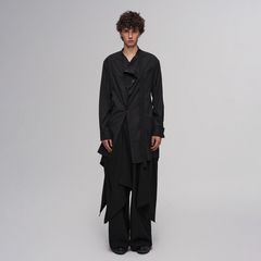 ILNya Nieternite Nifutur Asym Draped Raw-Edged Shirt