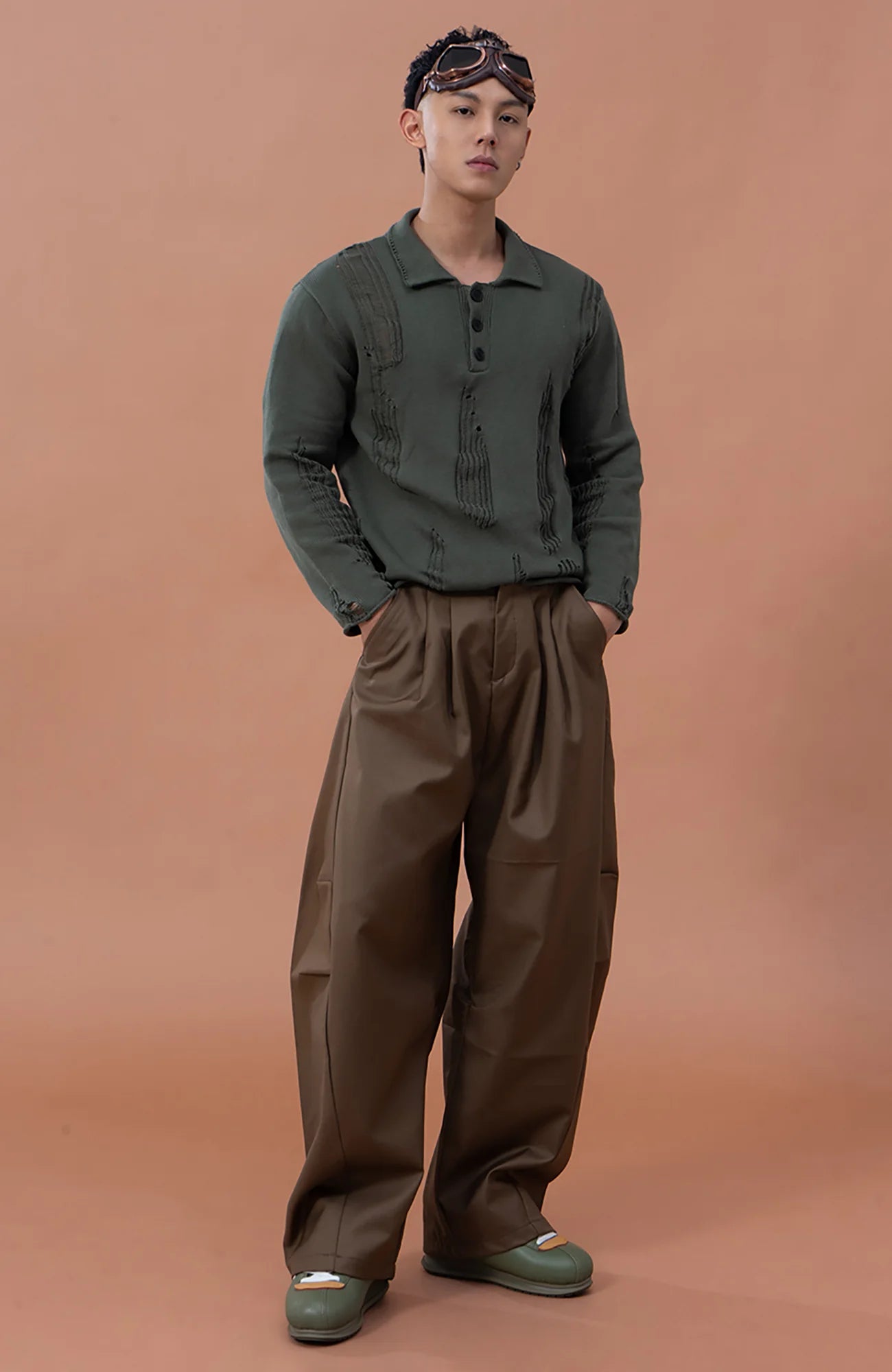 CLP Essential Pleat Curved-Leg Trousers