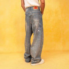 CLP Diamond Washed Wide-Leg Jeans