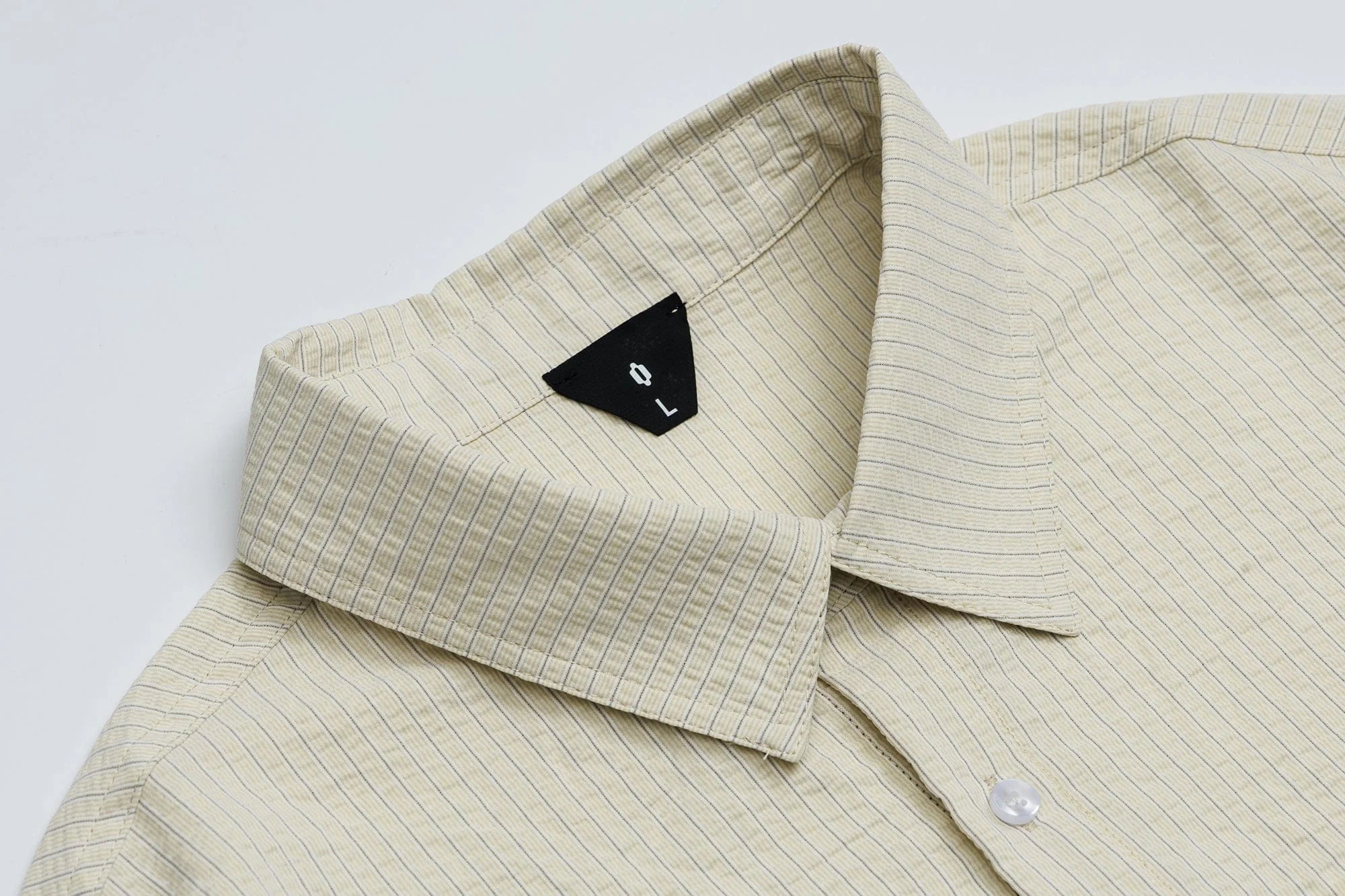 OVDY Striped Seersucker Half Shirt